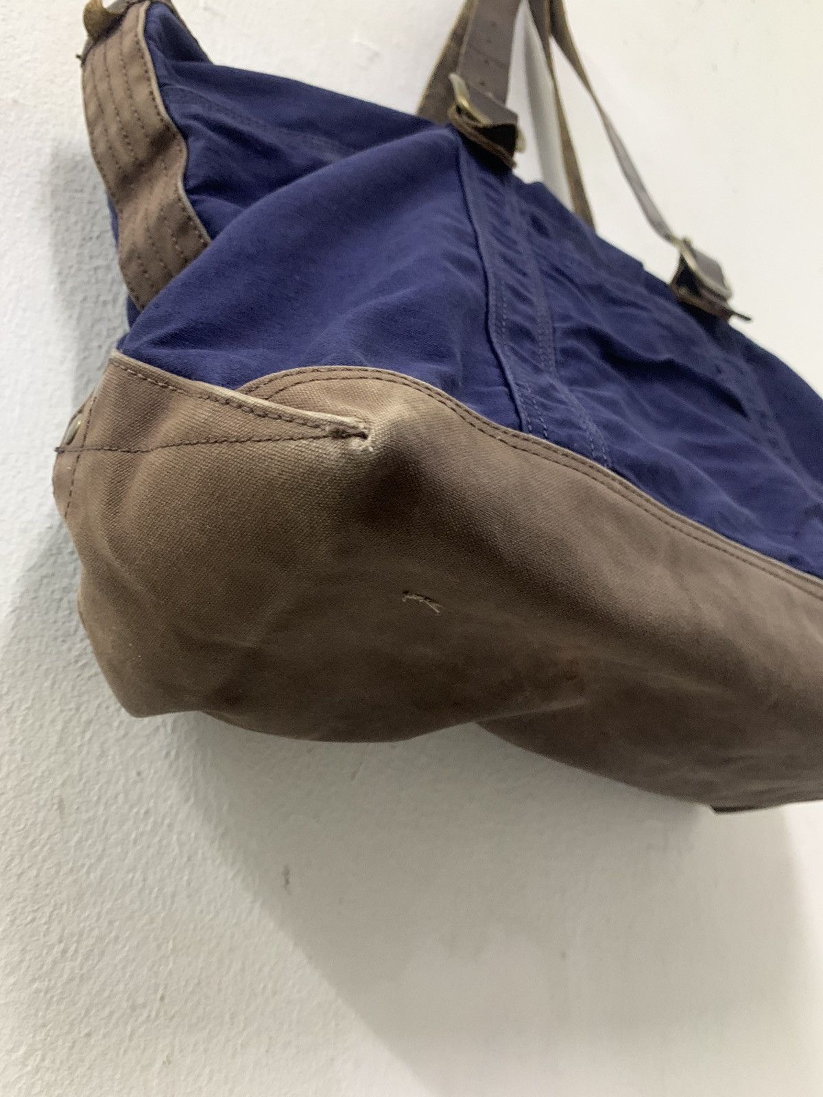 Japanese Brand TIE IN Cotton Bag Leather Trimming Size ONE SIZE - 4 Thumbnail