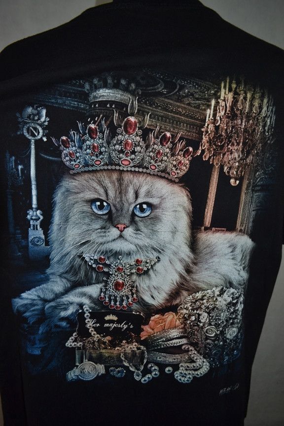 CAT'S PAW × Vintage Vintage Cat Queen Her Majesty's tee t-shirt XL Size US XL / EU 56 / 4 - 3 Thumbnail