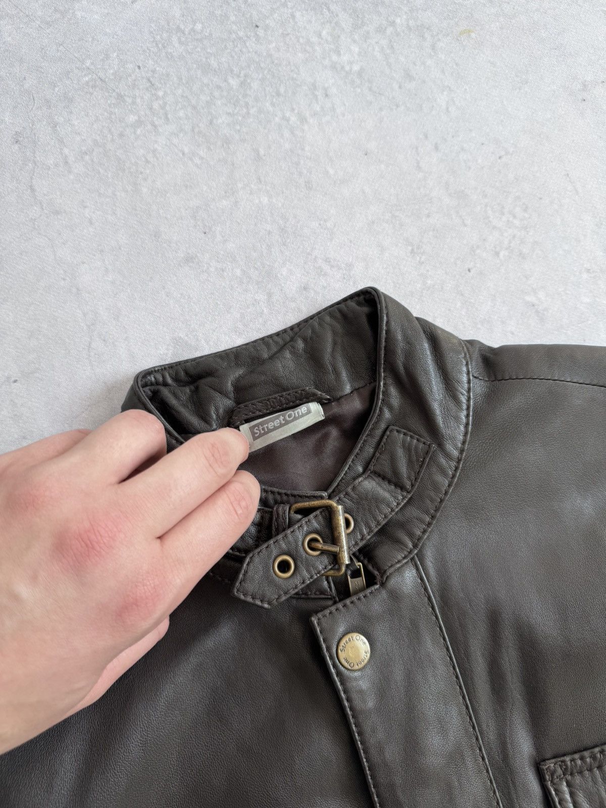 If Six Was Nine Vintage Rick Owen’s Style Women’s Leather Diesel Vibe Jacket Size M / US 6-8 / IT 42-44 - 5 Thumbnail