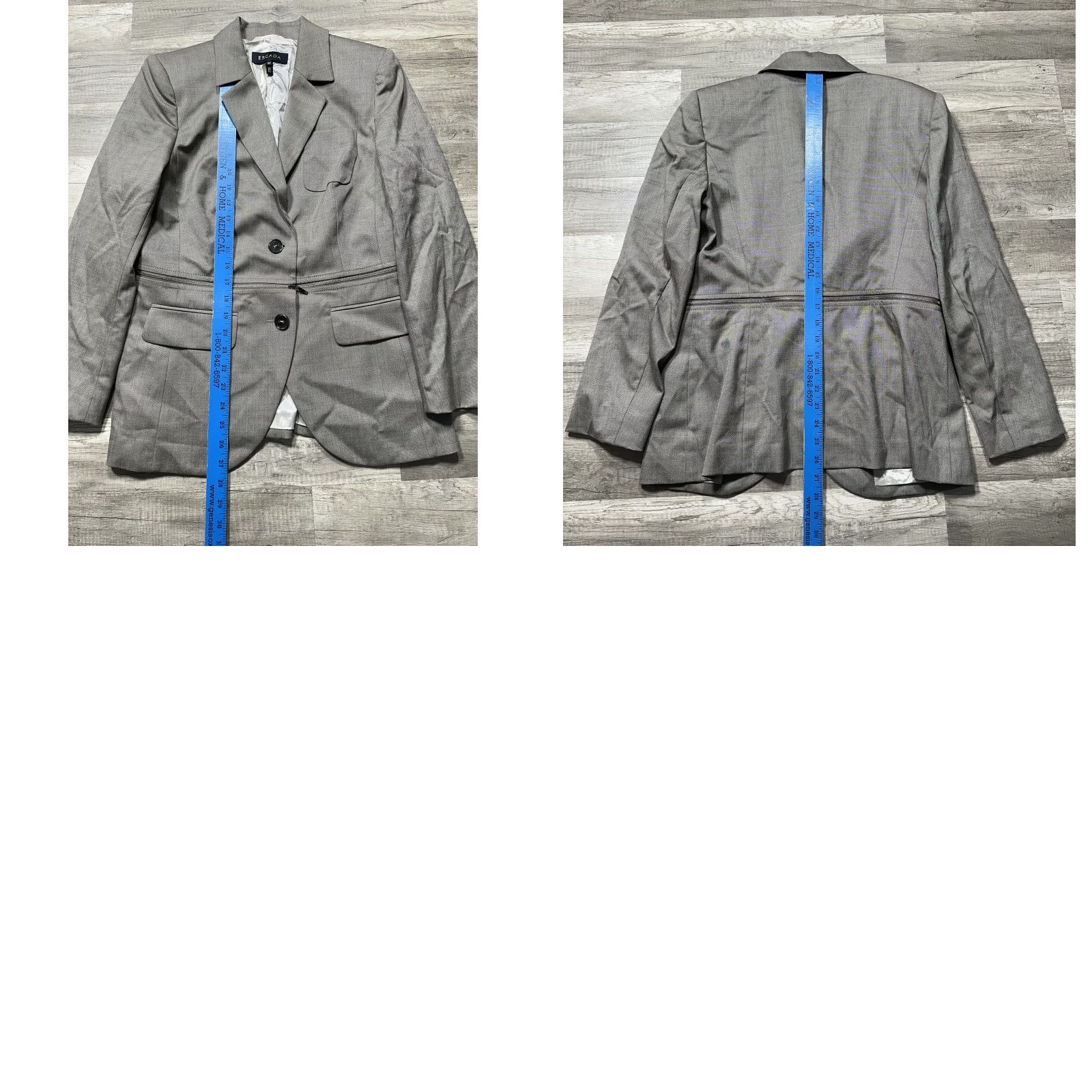 Escada Escada Pant Suit Wool Olive Green 40 Women Regular Size Style 5006784 MSRP 1550 Size 27" / US 4 / IT 40 - 9 Thumbnail