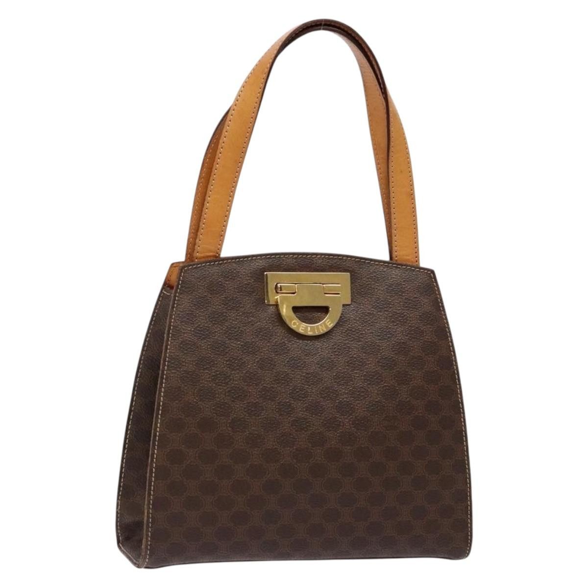 Celine CELINE Macadam Canvas Hand Bag Pvc Leather Brown Gold Size ONE SIZE - 1 Thumbnail