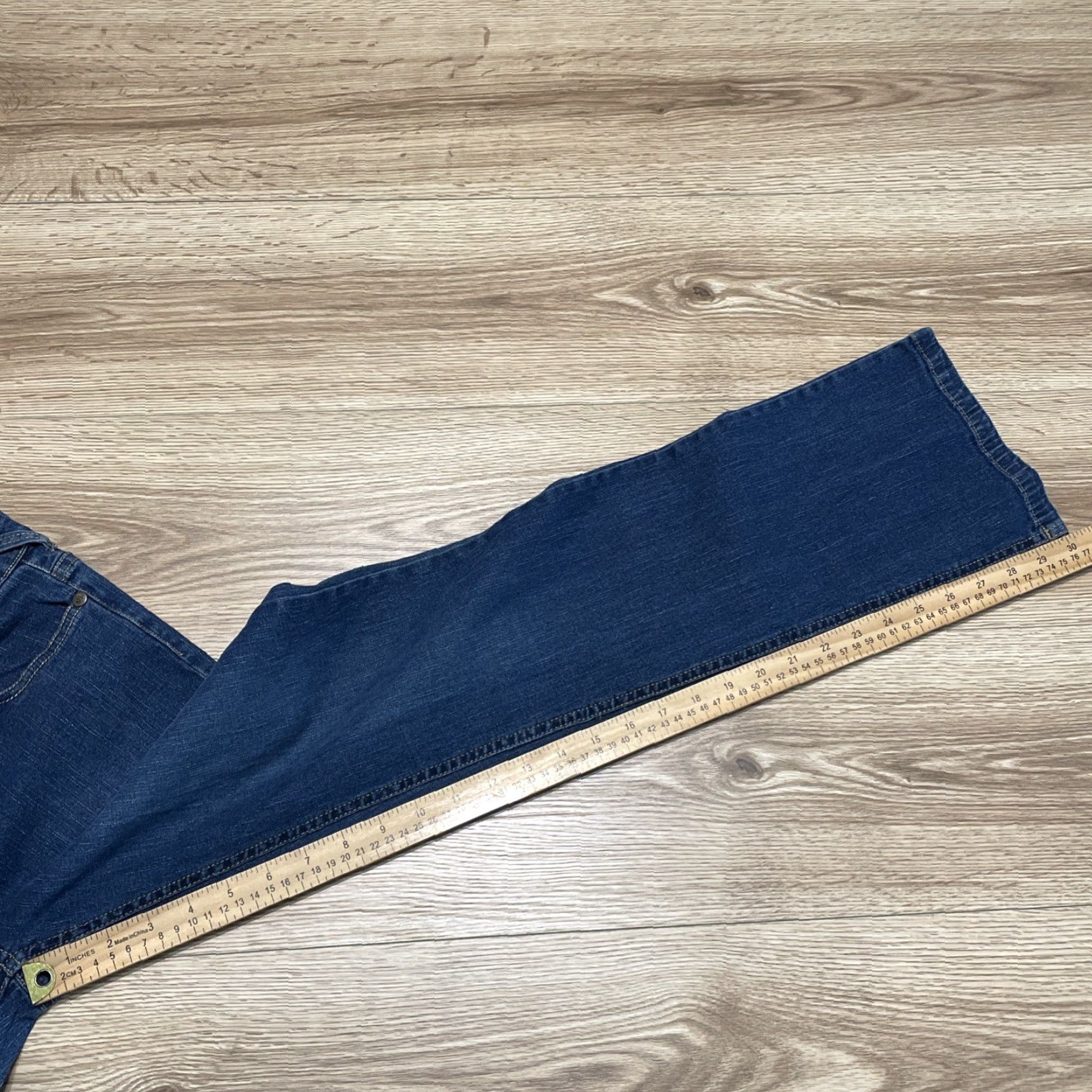 Denime VINTAGE Michael F. Bootcut Jeans Women Juniors Size 13 Blue Denim Stretch Size 34" / US 12 / IT 48 - 6 Thumbnail