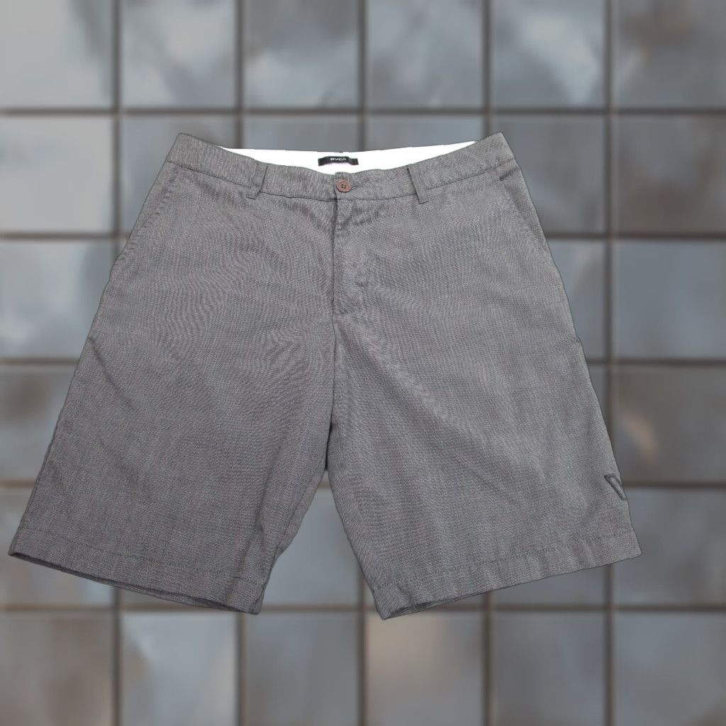 RVCA RVCA Shorts Mens 33 Gray Chino Surfer Skater Casual Zip Size US 33 - 1 Thumbnail