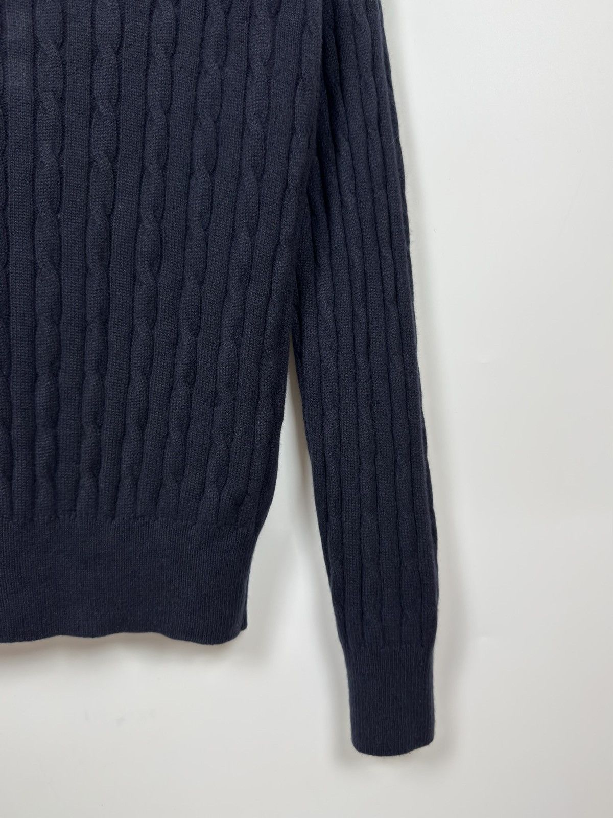 Loro Piana Loro Piana Baby Cashmere Navy Cable Knit Sweater Size US M / EU 48-50 / 2 - 6 Thumbnail