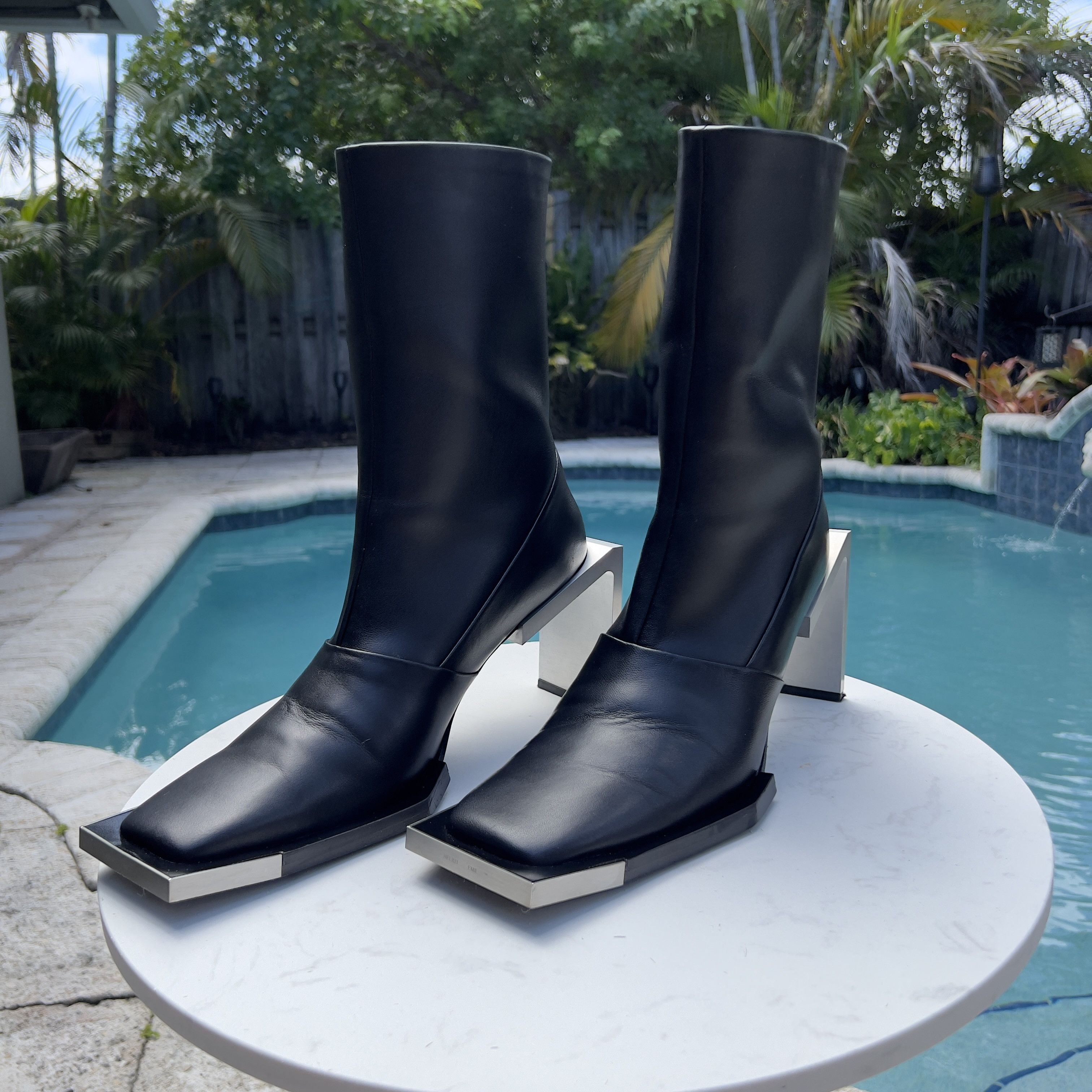 Heliot Emil Heliot Emil Black Leather Mid-Calf Boots - Utilitarian Size US 11 / EU 44 - 2 Thumbnail