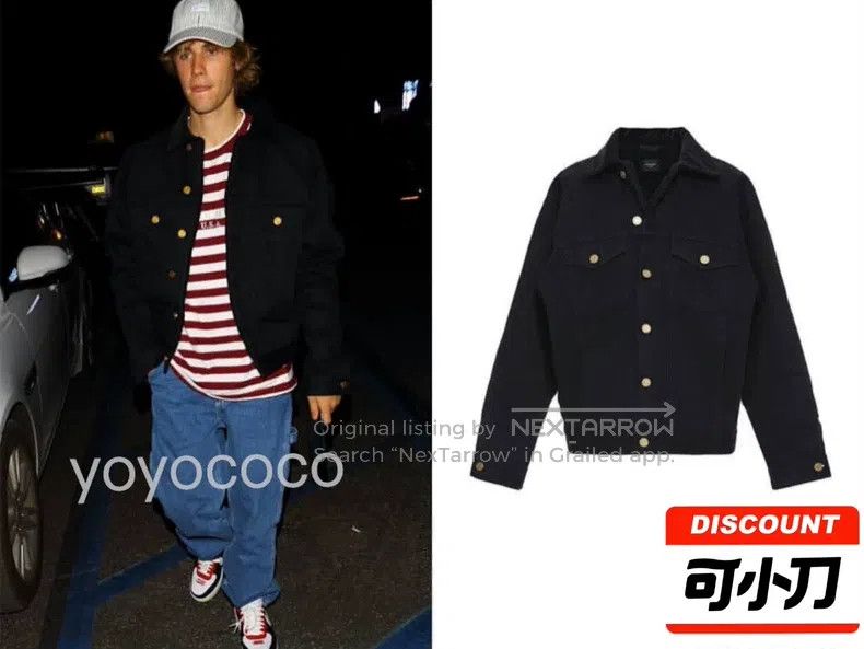 Fear of God Fear of God Black heavy lambswool denim jacket Size US M / EU 48-50 / 2 - 2 Thumbnail