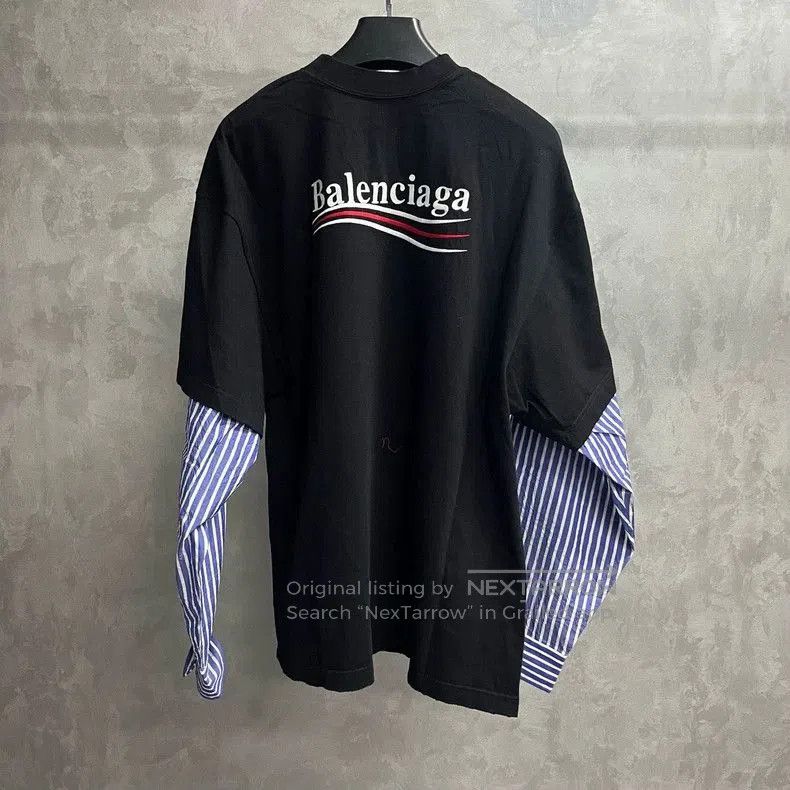 Balenciaga Balenciaga Logo Print Layered Long Sleeve T-shirt. Size US XS / EU 42 / 0 - 2 Thumbnail