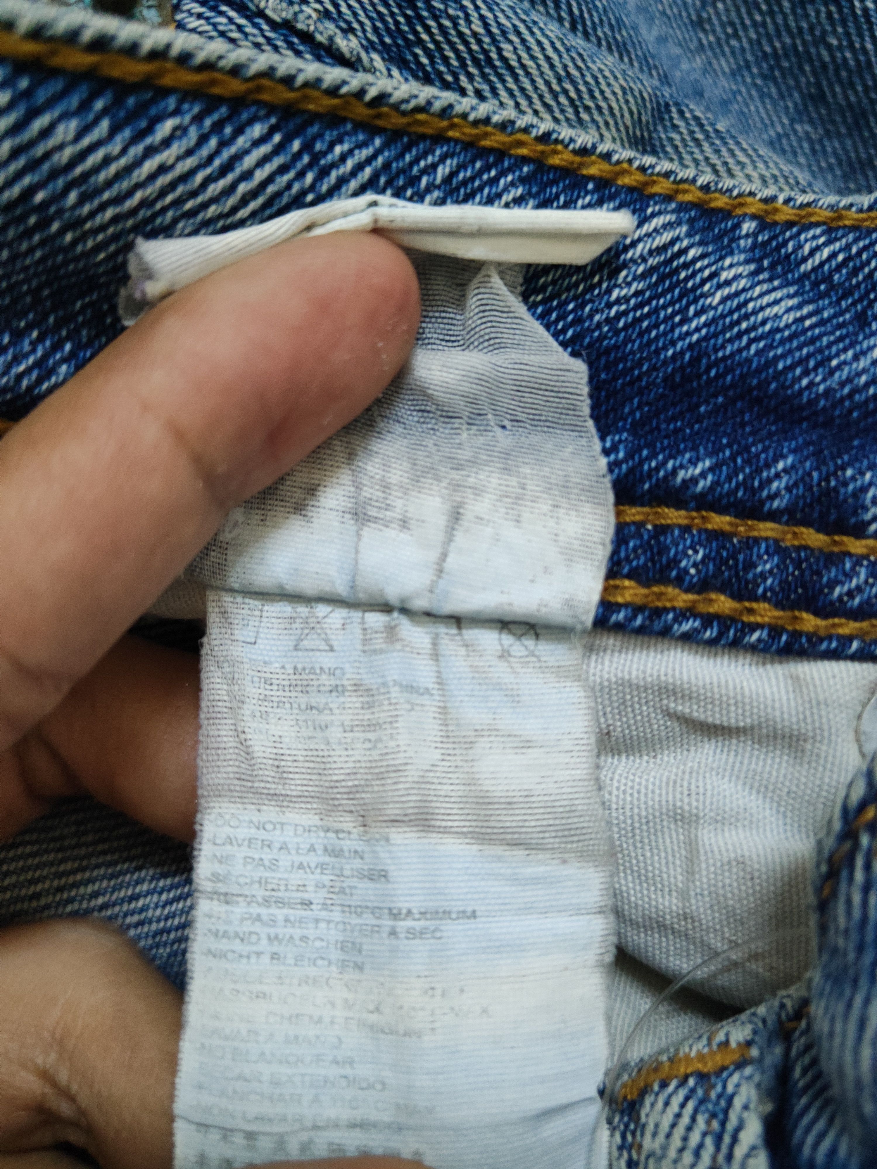 Vintage vintage Blue Distressed Ripped Jeans #W2067 Size 28" / US 6 / IT 42 - 15 Thumbnail