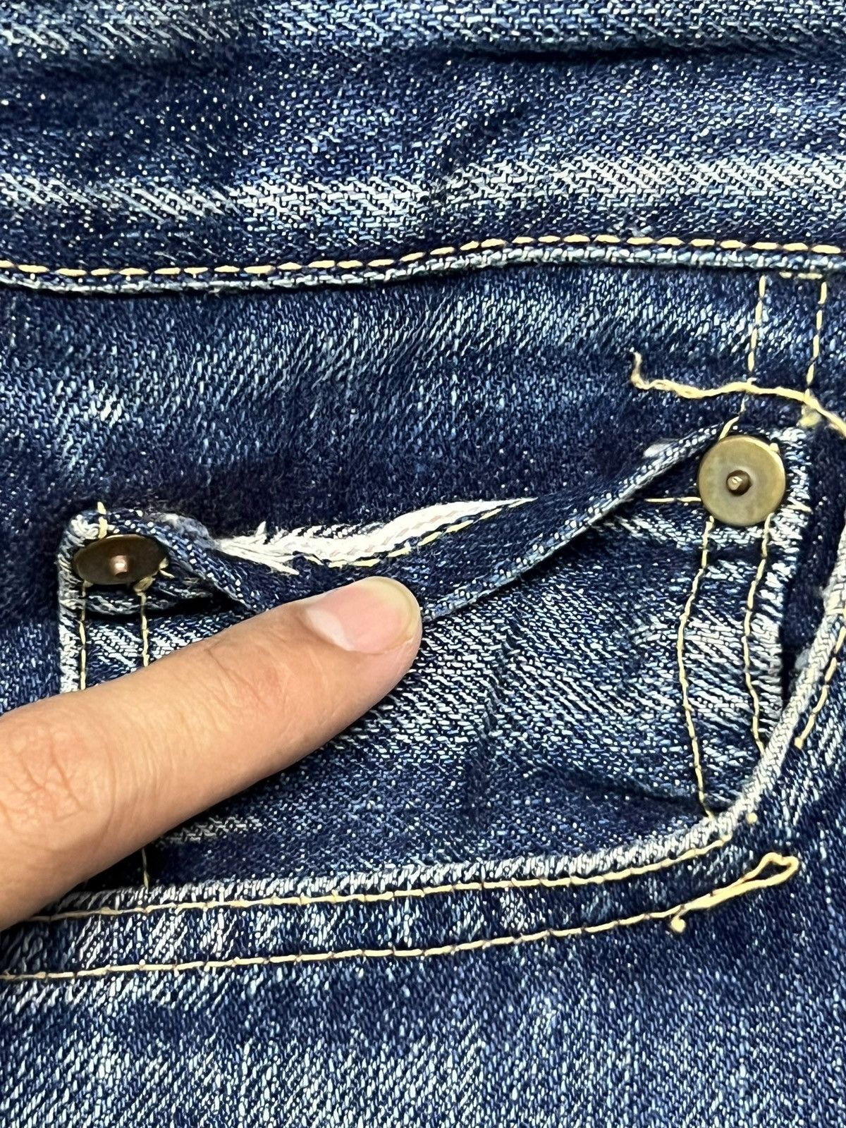 Japanese Brand Vintage Go west Yellow Division Selvedge Denim Japan Size US 29 - 9 Thumbnail