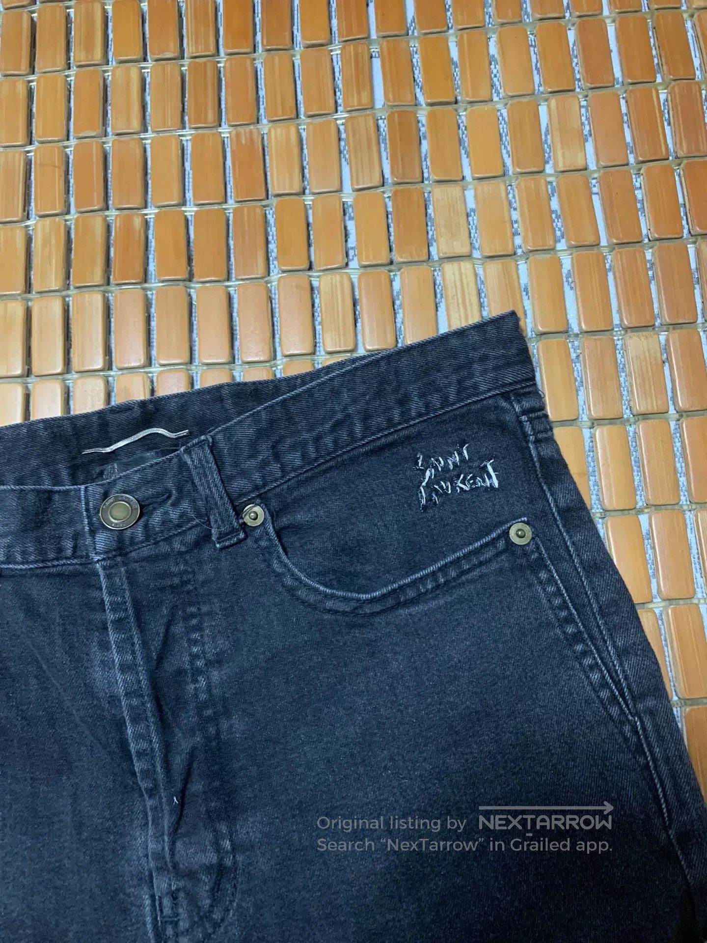 Saint Laurent Paris Saint Laurent SLP Embroidered Washed Jeans. Size US 31 - 2 Thumbnail