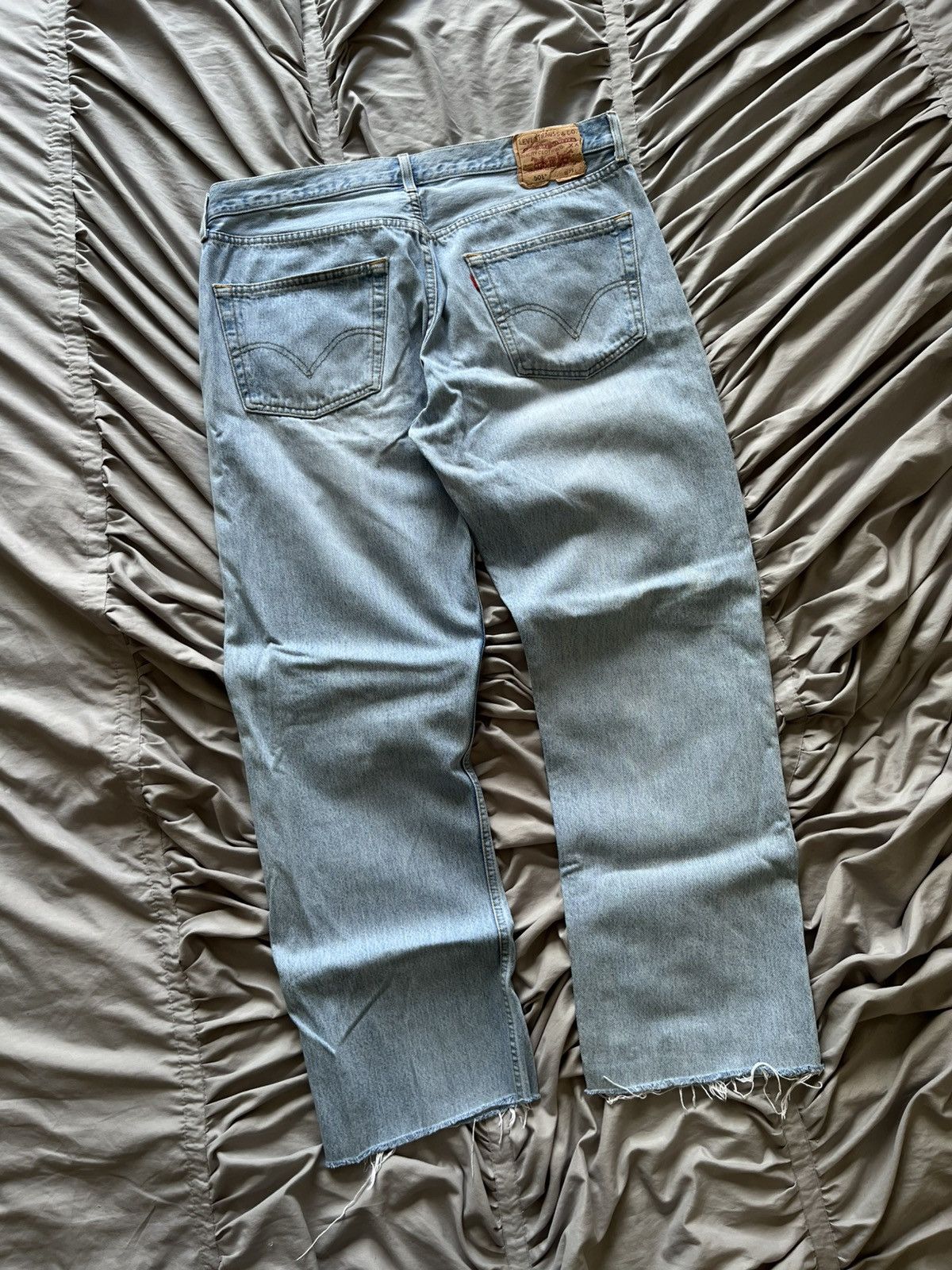 Levi's Vintage Clothing Vintage 90s Levi’s 501 Denim Baggy Wide Jeans Rare Y2K Size US 38 / EU 54 - 1 Thumbnail