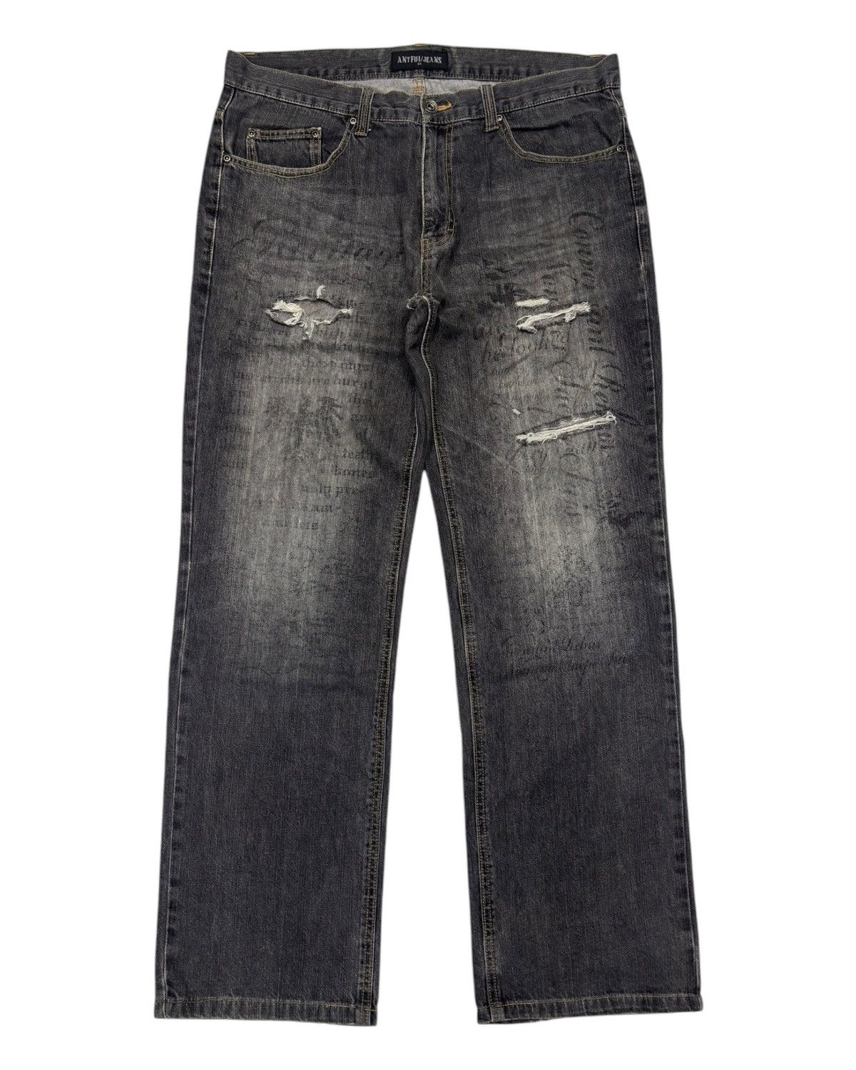 If Six Was Nine 🔥BAGGY JEANS POEM LIKE CDG JUNYA WATANABE I6W9 ANTFUI JEANS Size US 38 / EU 54 - 7 Thumbnail