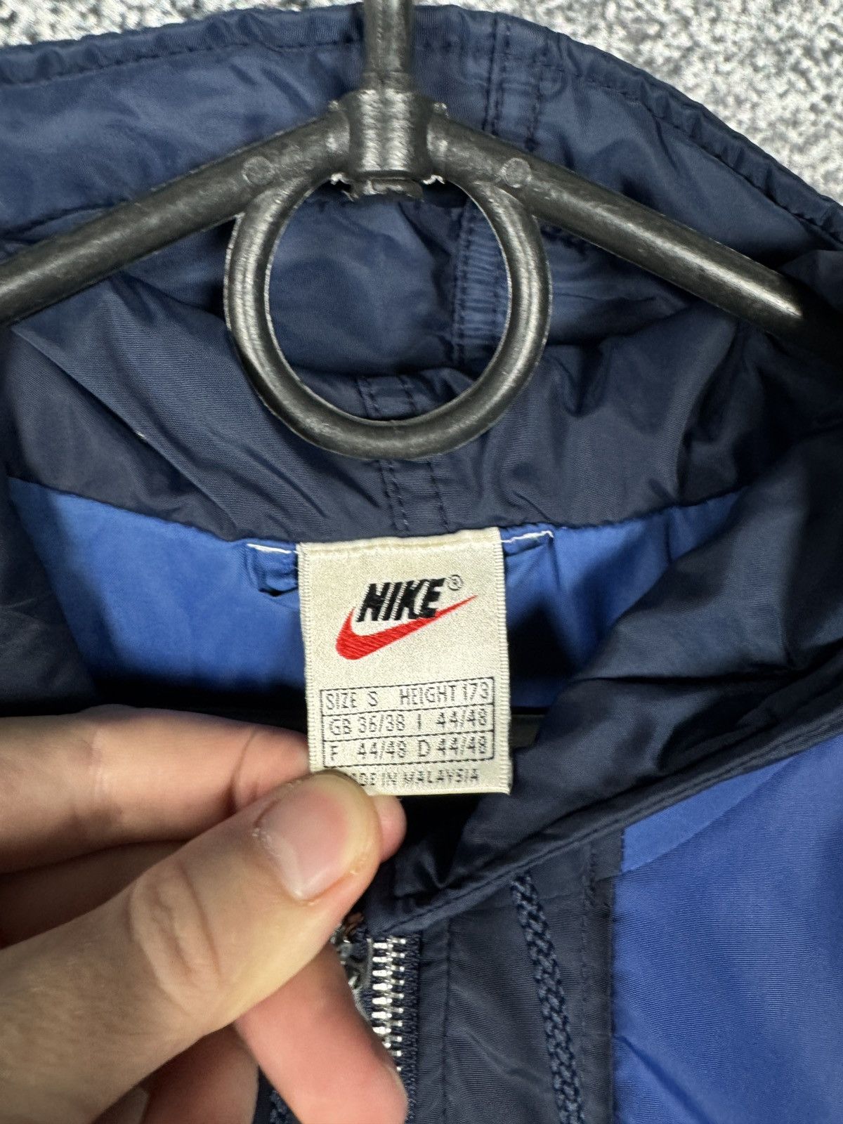 Nike Men’s Nike Vintage 90s Blue Nylon Anorak Jacket Size S Size US S / EU 44-46 / 1 - 7 Thumbnail