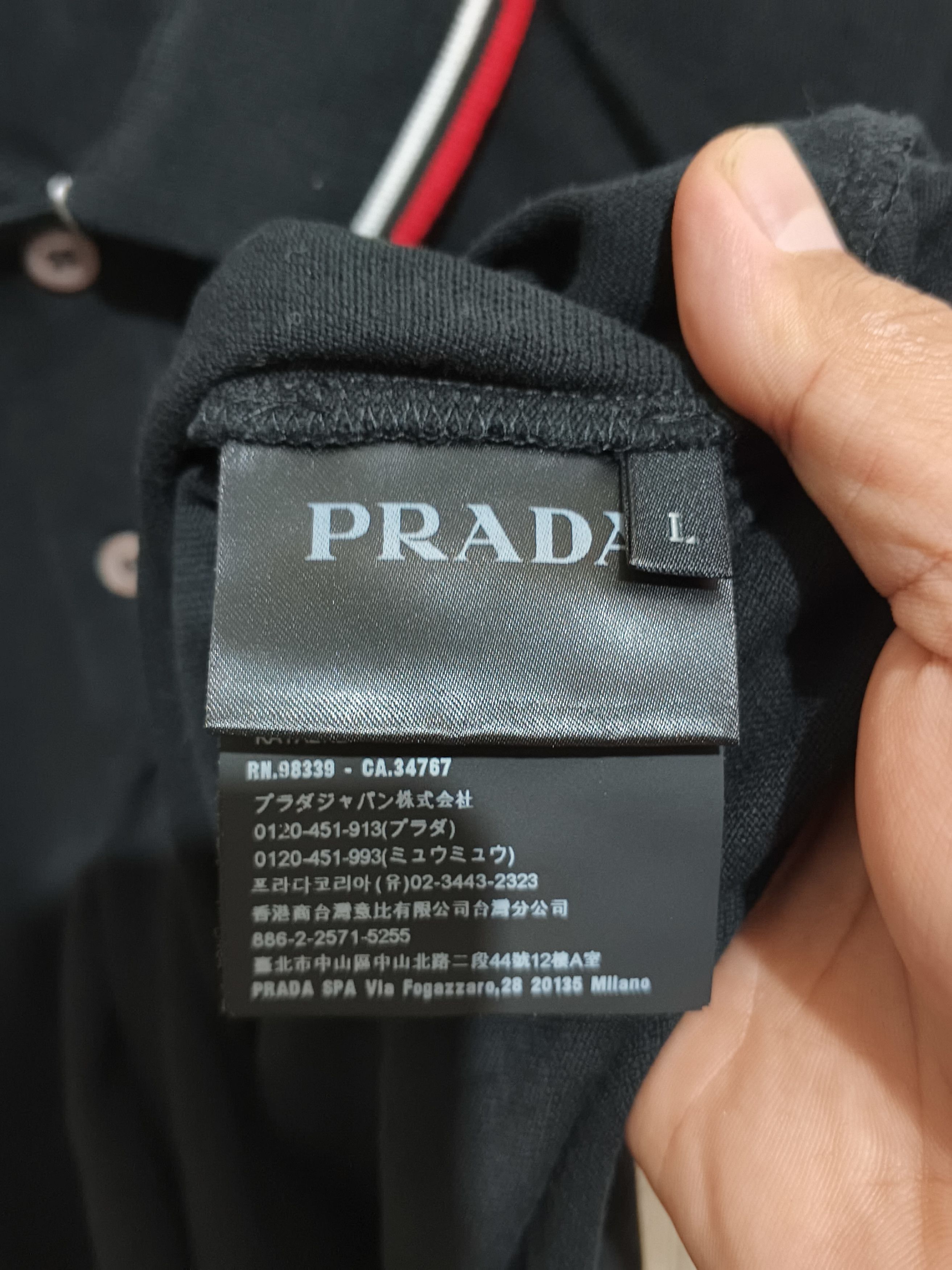 Prada PRADA PIQUET SHORT SLEEVE POLO Size US L / EU 52-54 / 3 - 4 Thumbnail