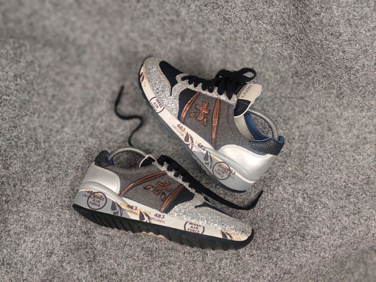 Premiata Premiata Italy Design Diane glitter toe sneakers Leather Size US 7 / IT 37 - 17 Thumbnail