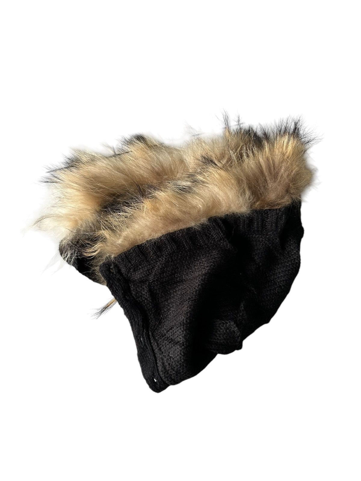 Japanese Brand × Kapital × Vintage Japanese Punk Bondage Style Knitt Fur big Beanie Balaclava ☠️ Size ONE SIZE - 12 Thumbnail