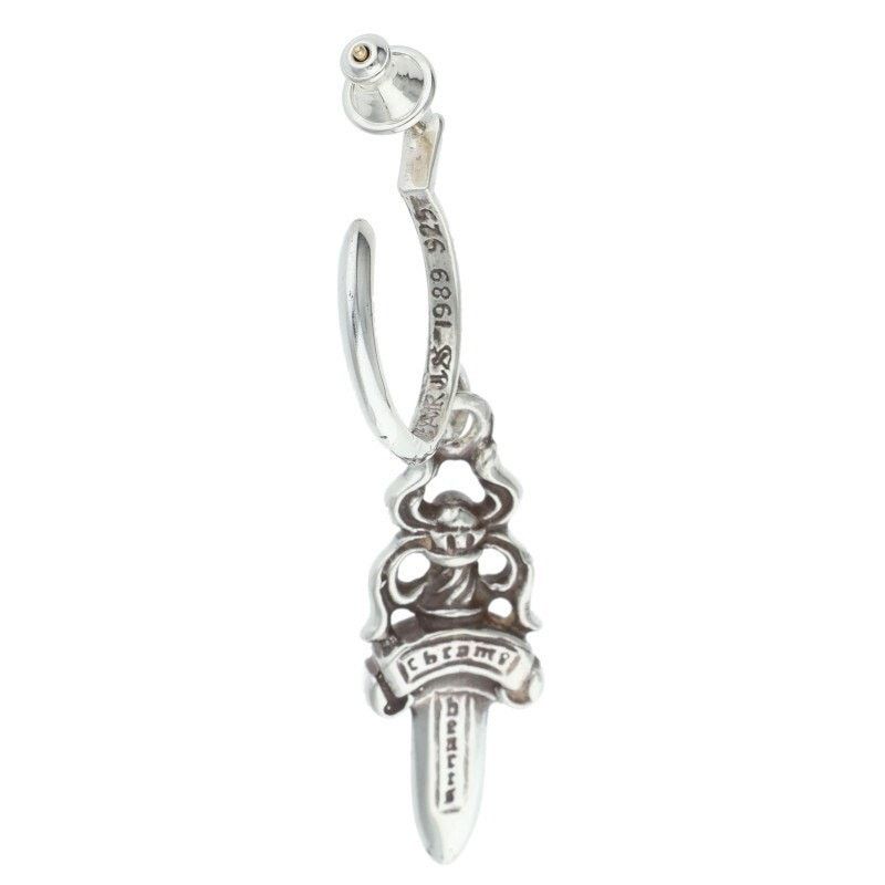 Chrome Hearts Chrome Hearts No5 Dagger Hoop Silver Earring Size ONE SIZE - 2 Thumbnail