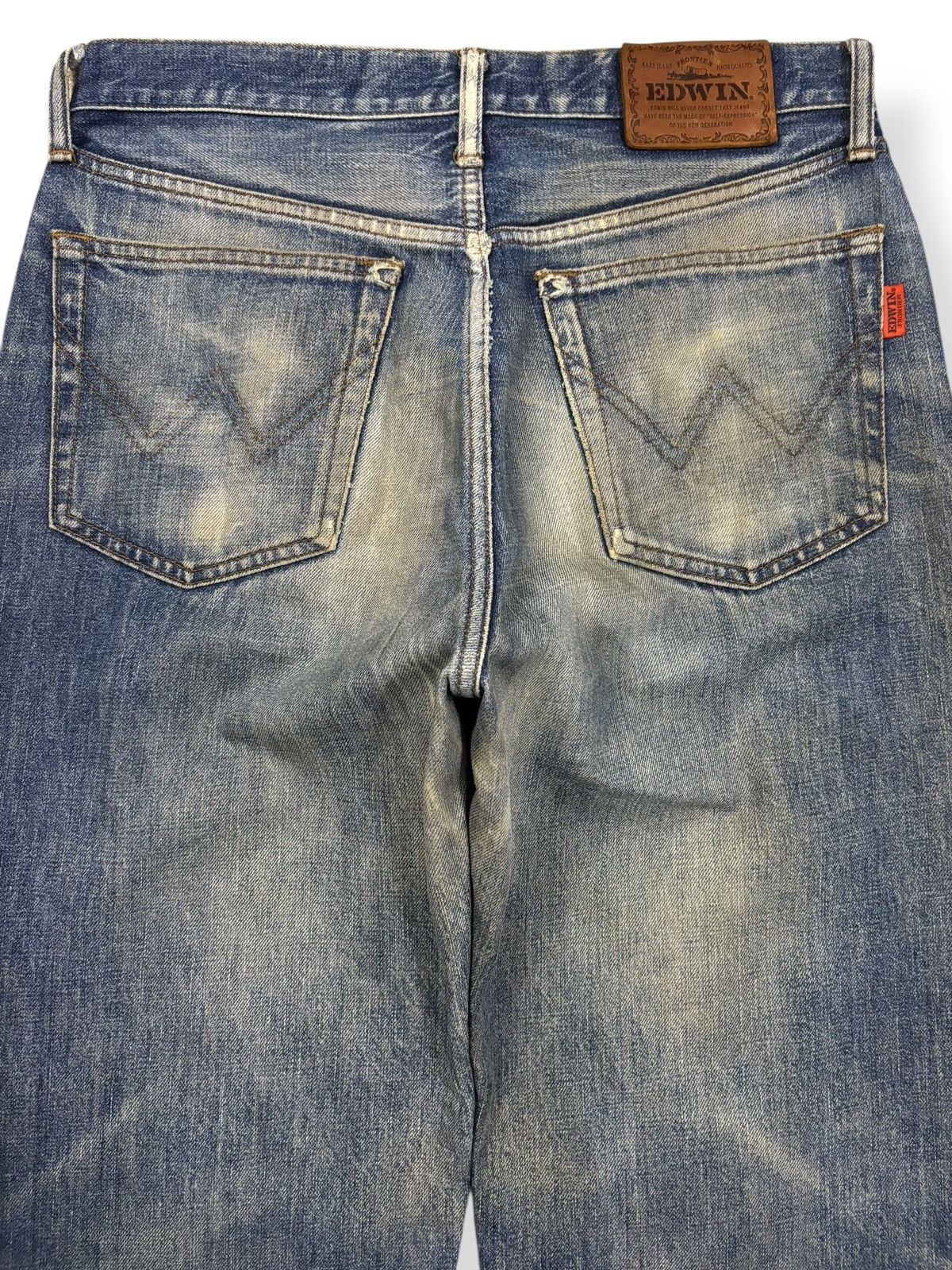 Edwin Vintage Rare Edwin Frontier Mud Wash Loose Distressed Jeans Size US 31 - 10 Thumbnail
