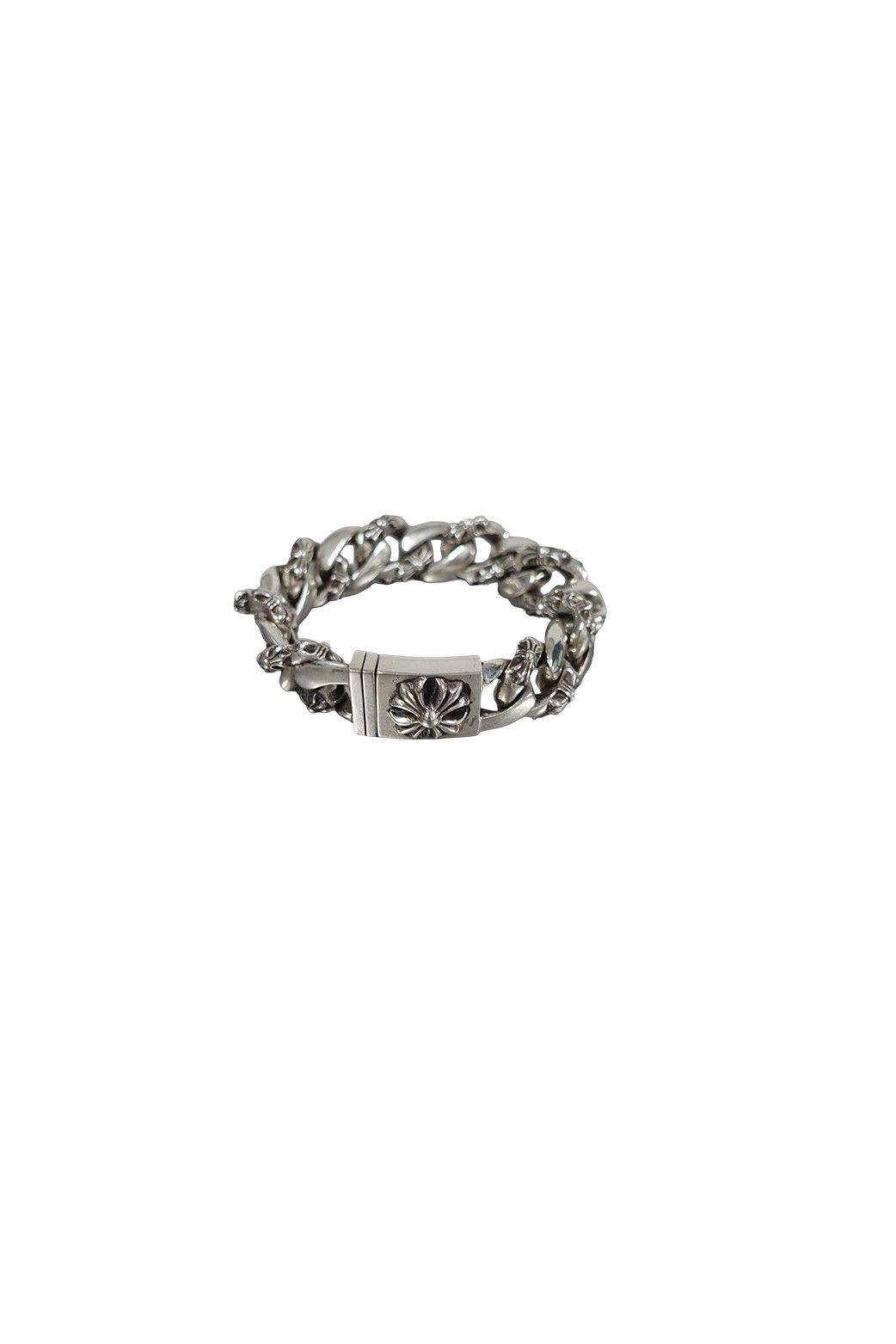Chrome Hearts CHROME HEARTS SILVER PLUS CROSS BOX ID FANCY LINK BRACELET Size ONE SIZE - 1 Thumbnail