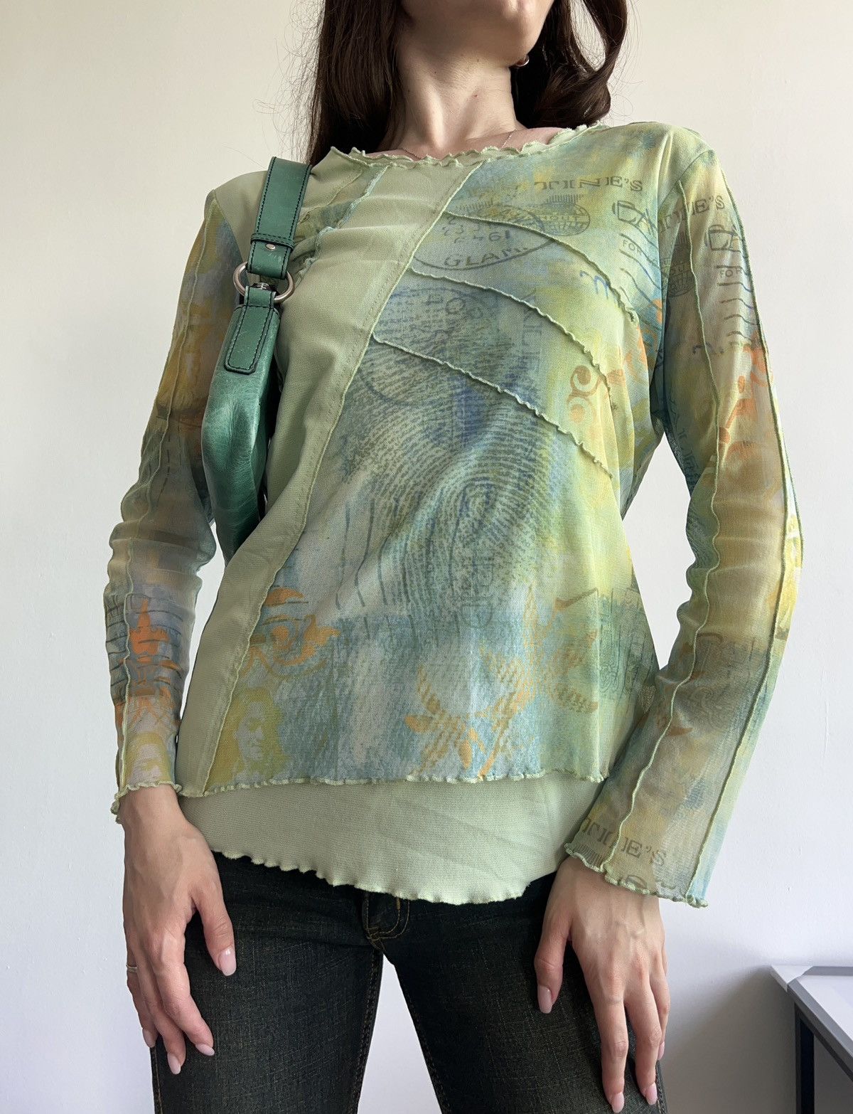 Vintage Vintage Y2K amazing mesh printed like Gaultier Size S / US 4 / IT 40 - 6 Thumbnail