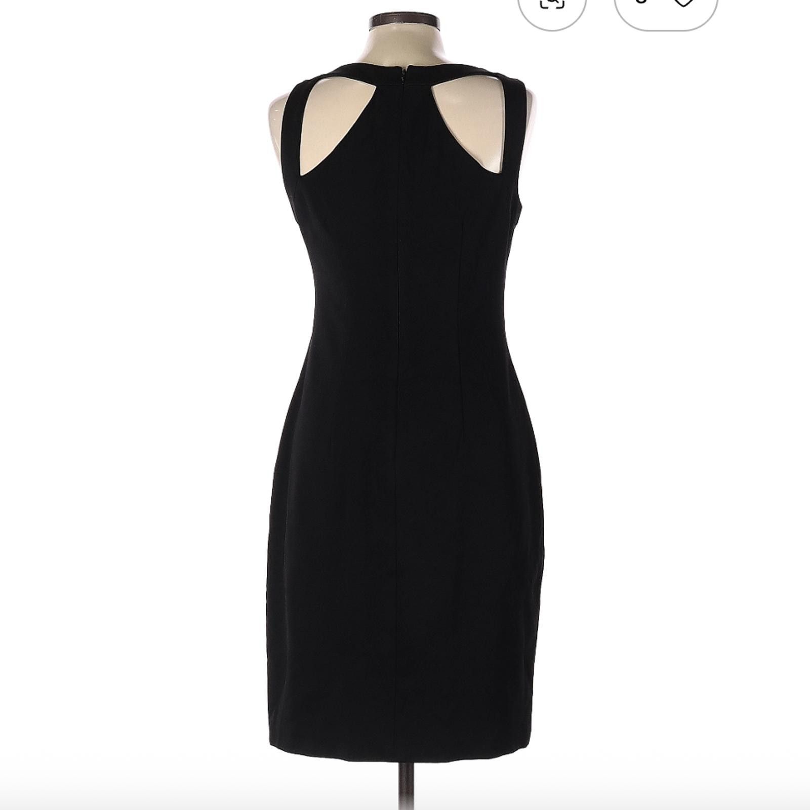 Other Cache Black Cutout Sleeveless Casual Dress Size 10 Size L / US 10 / IT 46 - 2 Thumbnail