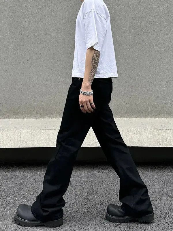 VIBE Black Stacked Flare Denim Jeans Size US 32 / EU 48 - 3 Thumbnail