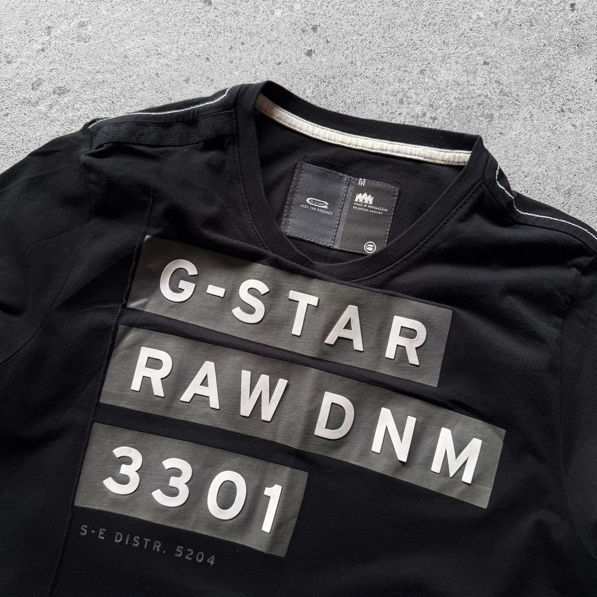 G-Star G-Star Raw Mens Black DNM 3301 Big Logo Graphic T-Shirt Size US M / EU 48-50 / 2 - 4 Thumbnail