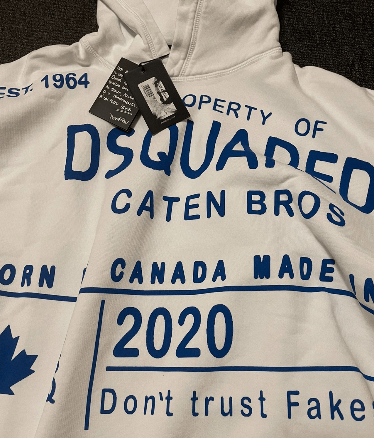 Dsquared2 DSQUARED2 white oversized Sweatshirts hoodie XS Size US XS / EU 42 / 0 - 3 Thumbnail