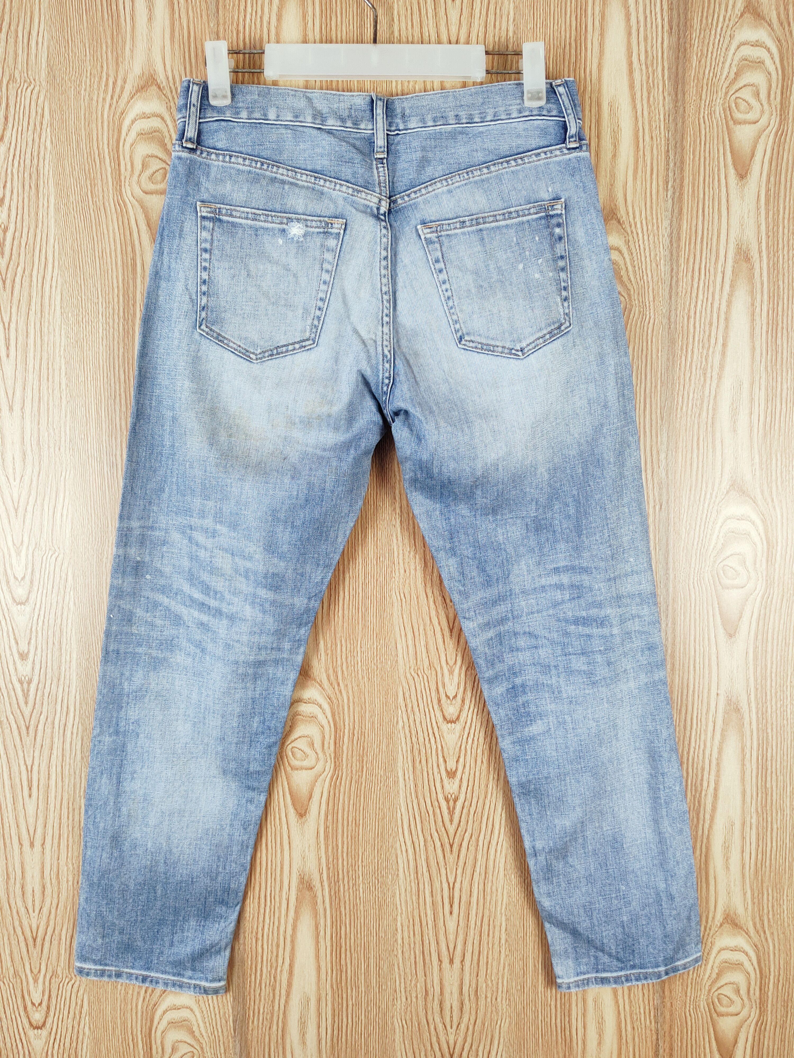 Japanese Brand Uniqlo japan vintage Blue Distressed Ripped Jeans #W616 Size US 30 / EU 46 - 7 Thumbnail