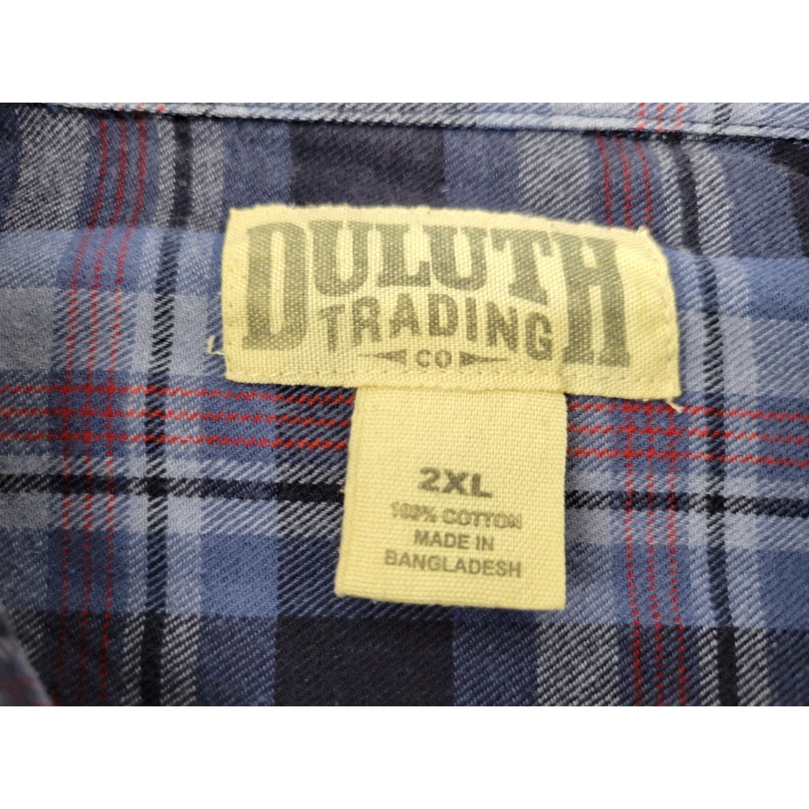 Vintage Duluth Shirt Mens 2XL Blue Button-Down Flannel Thick Plaid Cotton All Seasons Outdoor Casual Button-Up Mens Regular Size US XXL / EU 58 / 5 - 8 Thumbnail