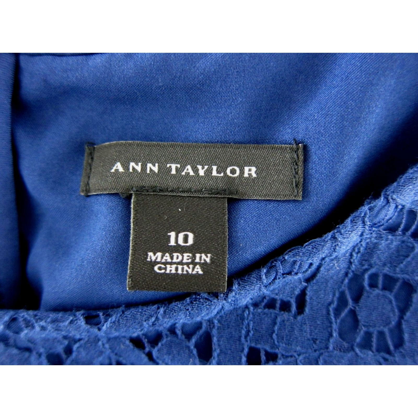 Ann Taylor Ann Taylor Navy Blue Cut Out Short Sleeve Tunic Shift Pencil Dress 10 Size 32" / US 10 / IT 46 - 3 Thumbnail