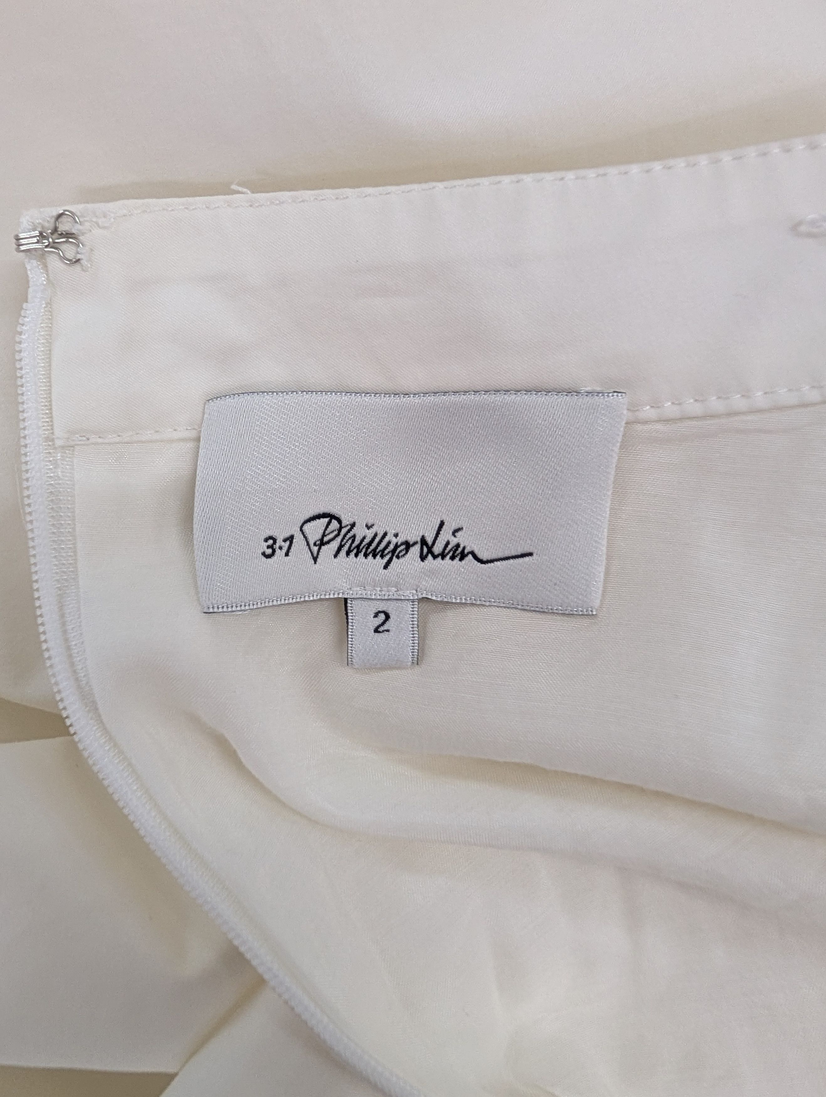 3.1 Phillip Lim White Midi Skirt With Ruffles Wrap And Uneven End Size 26" / US 2 / IT 38 - 6 Thumbnail