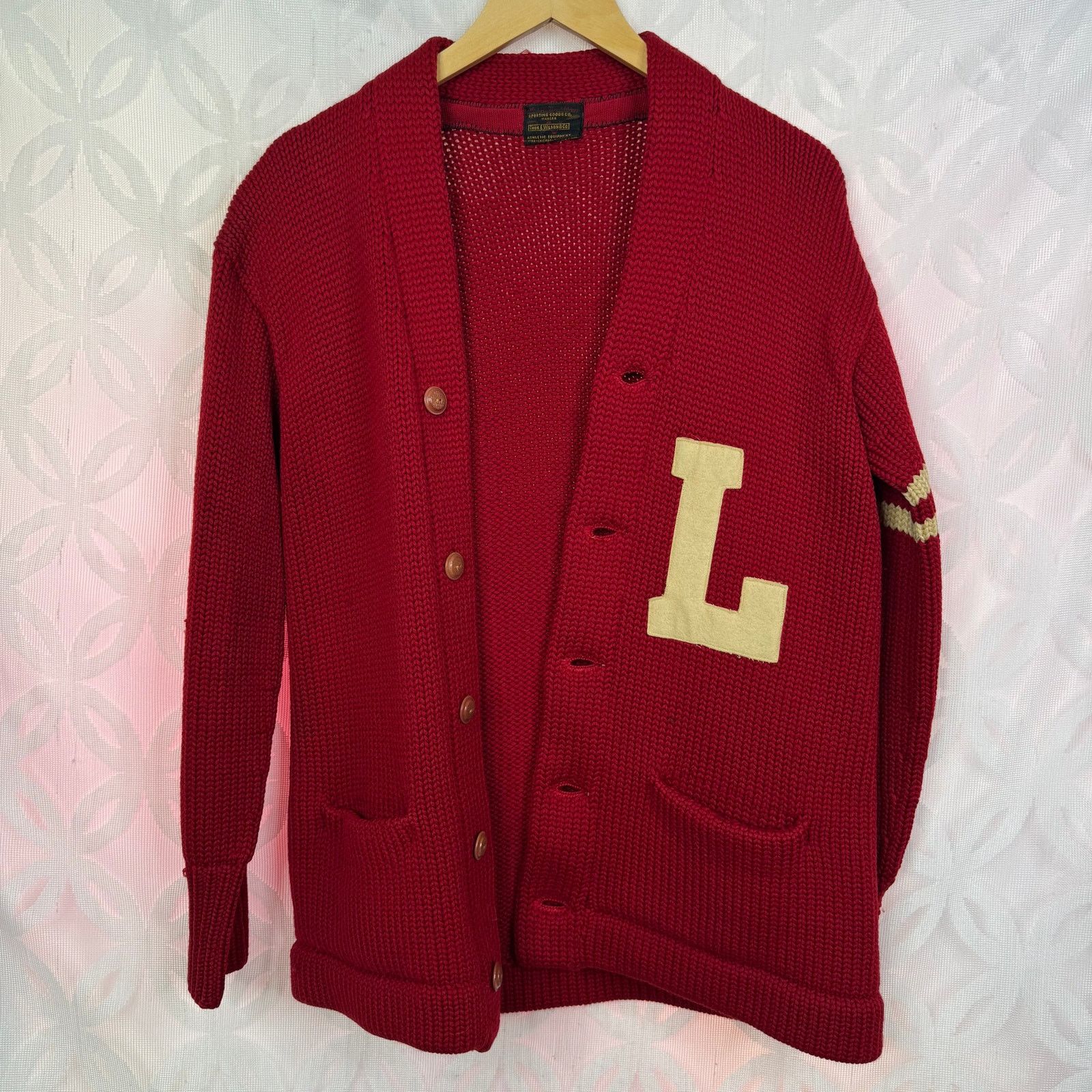 Wilson Early 1900s Thomas E. Wilson "L" Varsity Letterman Sweater Size US S / EU 44-46 / 1 - 9 Thumbnail