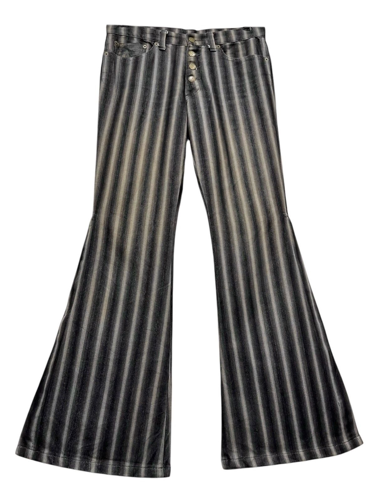 Tornado Mart 🔥TORNADO MART Shadow Stripes Poly-Coat Cotton ULTRA FLARE Size US 30 / EU 46 - 3 Thumbnail