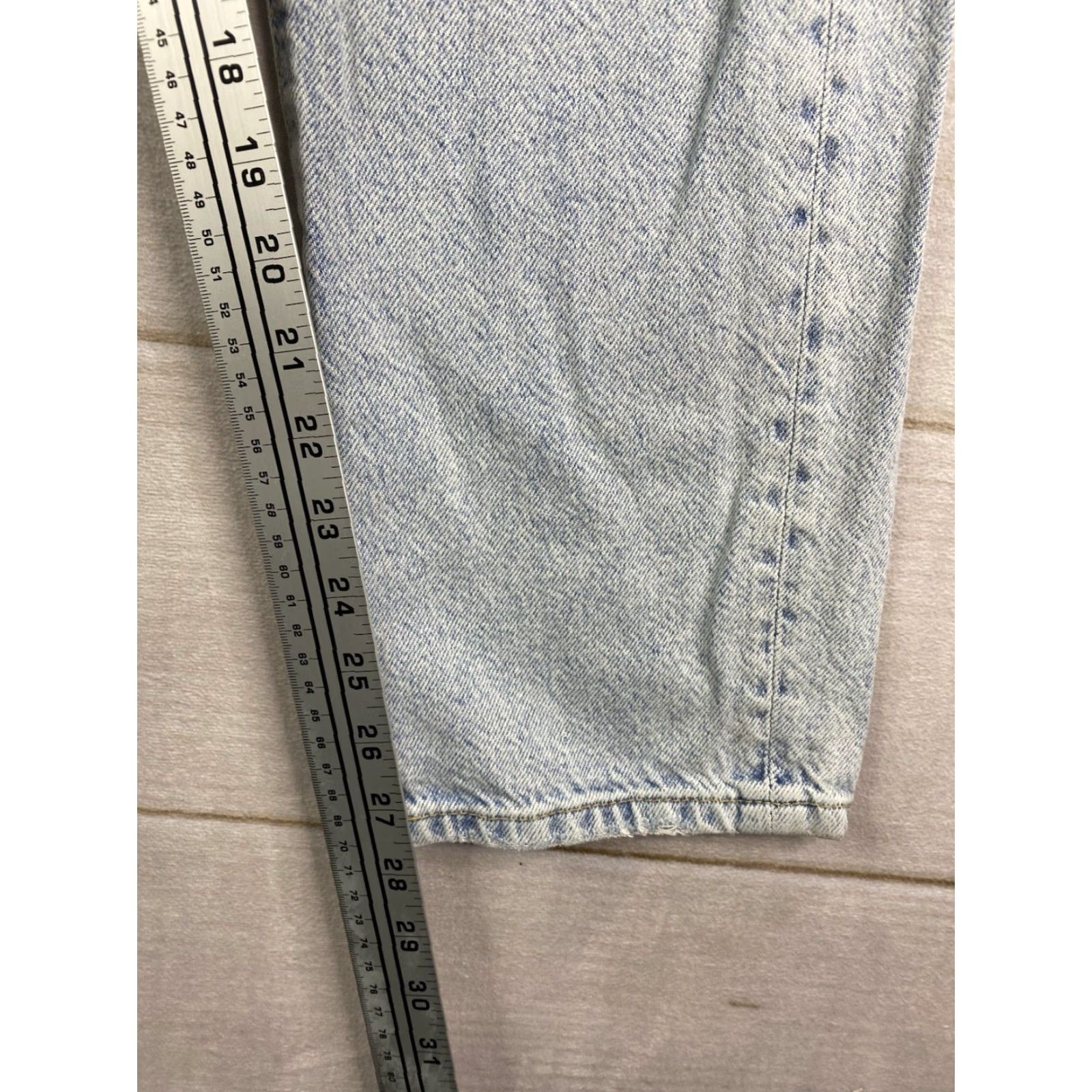 Vintage We the Free Jeans Womens Boyfriend 24 Blue Distressed Denim Button Fly Regular Waist 5-Pocket Bohemian Distressed Size 42" / US 20 - 6 Thumbnail