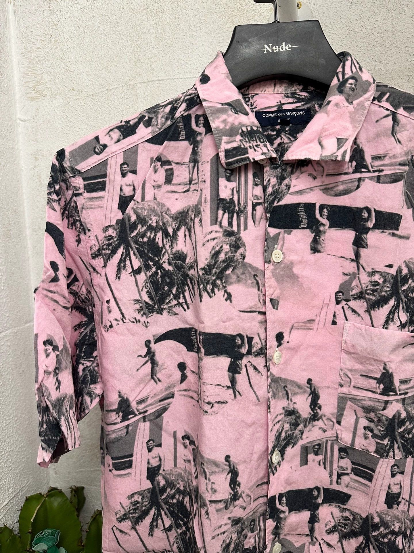 Comme des Garcons CDG Homme Hawaiian Photo Print Pink Shirt Size US M / EU 48-50 / 2 - 2 Thumbnail