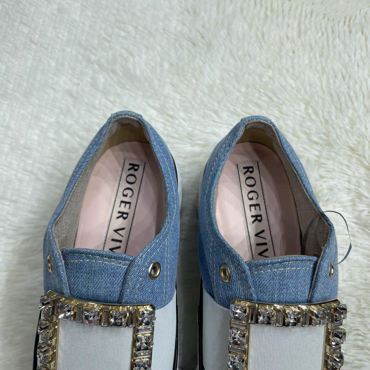 Roger Vivier Roger Vivier Denim Platform Sneakers K15 Size US 9 / IT 39 - 7 Thumbnail
