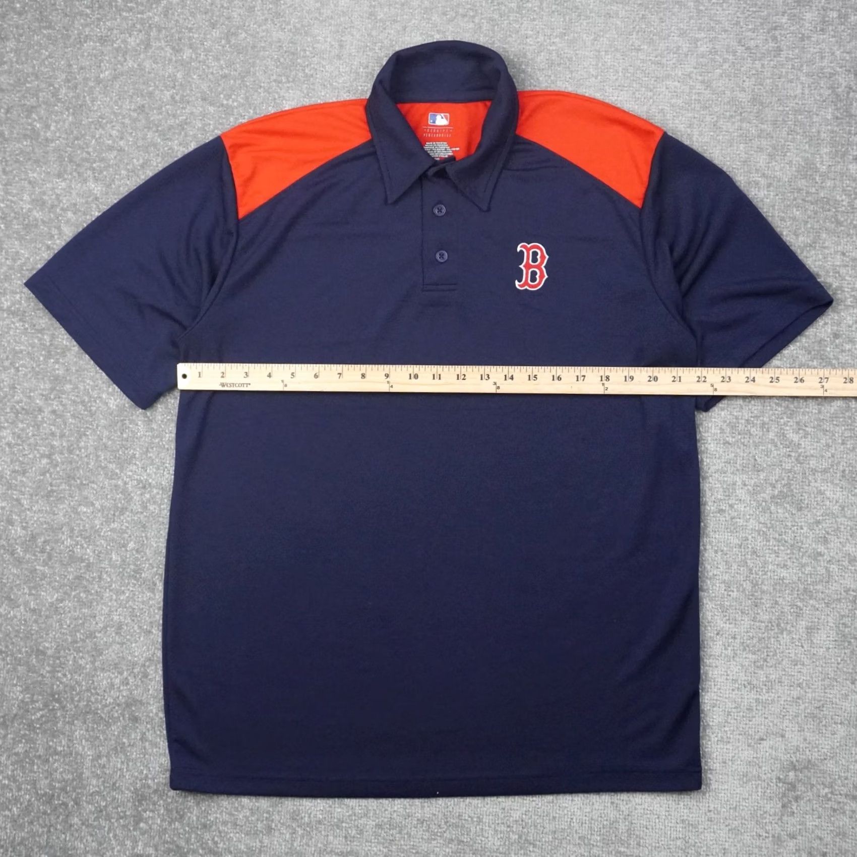 MLB MLB Boston Red Sox Moisture Wicking Mens Large Blue Short Sleeve Collared Shirt Size US L / EU 52-54 / 3 - 4 Thumbnail