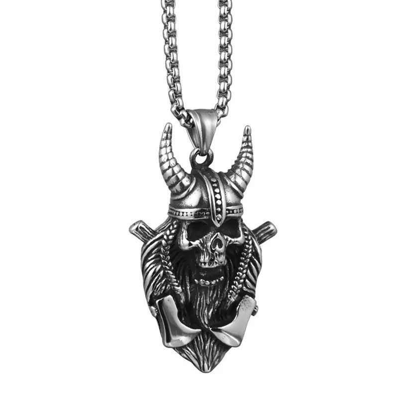 Jewelry Skull Sheep Horn Pendant Necklaces Size ONE SIZE - 1 Thumbnail