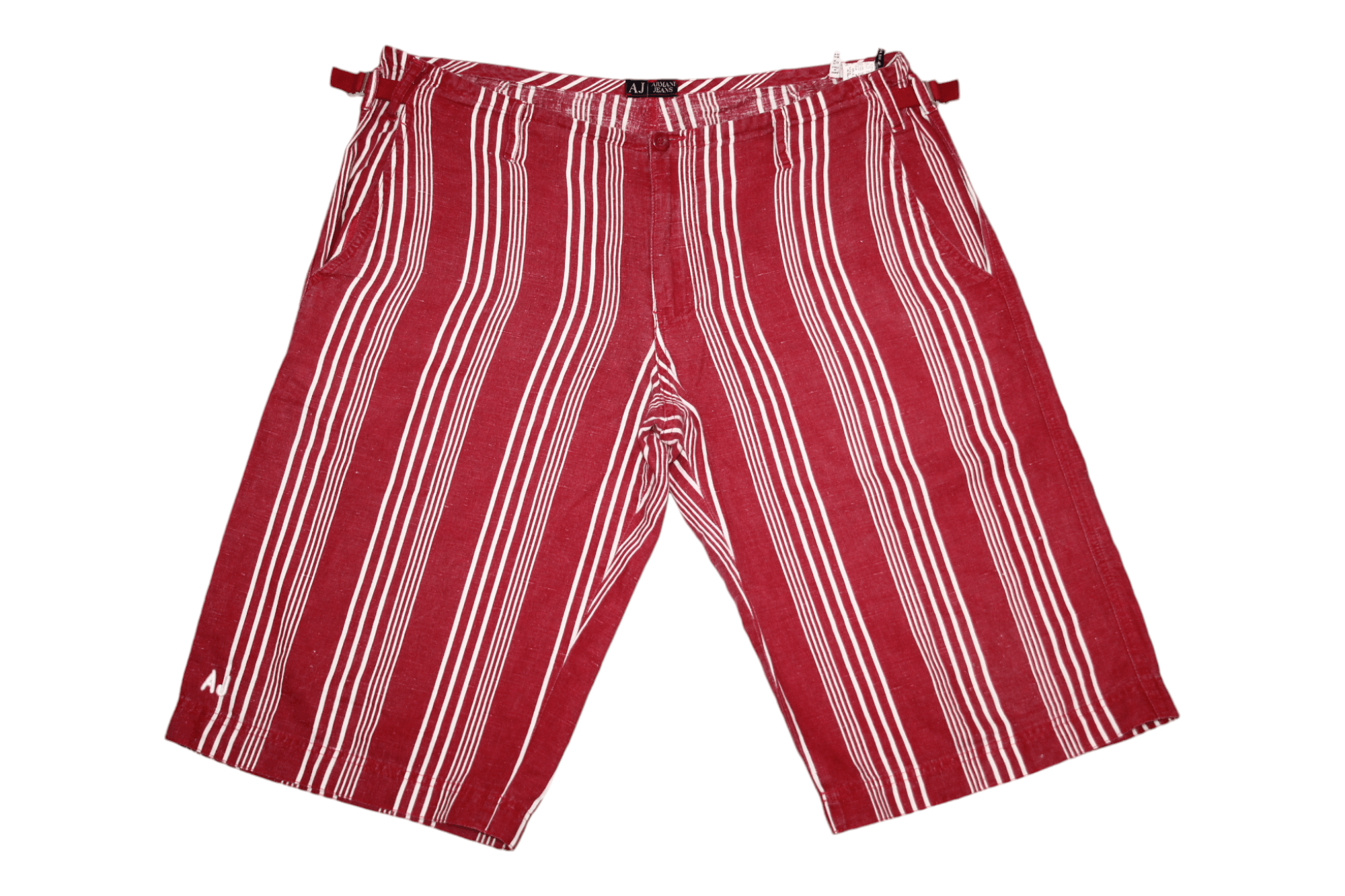 Armani Armani Jeans Eco Wash Striped Linen Cotton Bermuda Shorts Size US 38 / EU 54 - 1 Thumbnail
