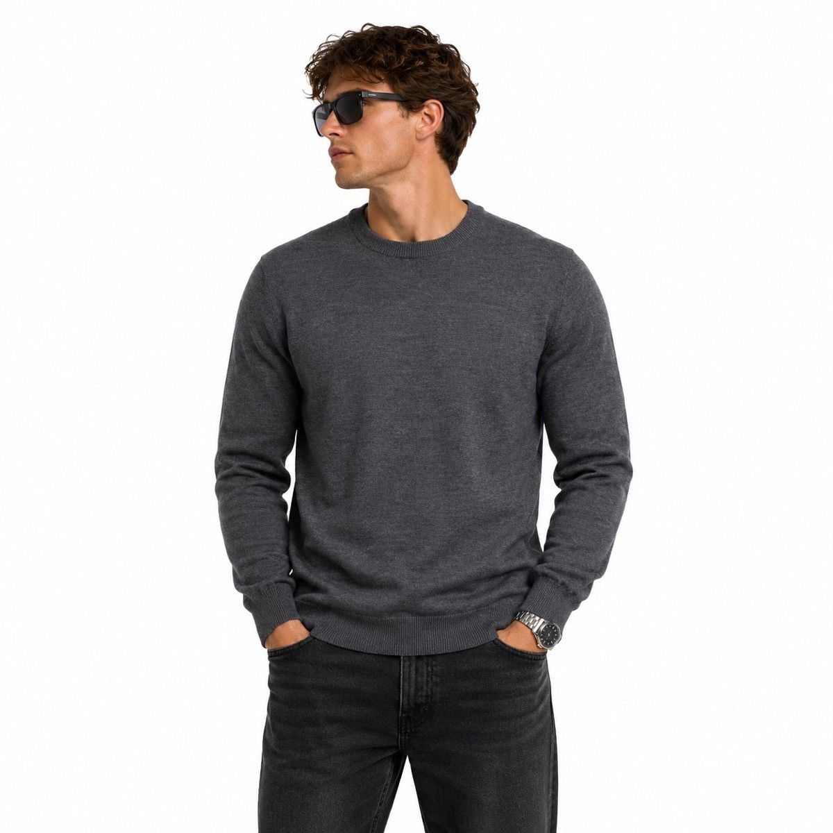Suitsupply Suitsupply Wool Sweater Grey Size L Size US L / EU 52-54 / 3 - 1 Thumbnail