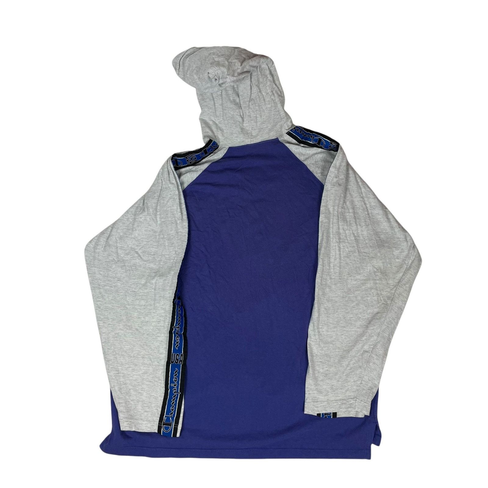 Champion × Vintage Champion Mens Blue Gray Logo Long Sleeve Pullover Hoodie 2XL Size US XXL / EU 58 / 5 - 7 Thumbnail