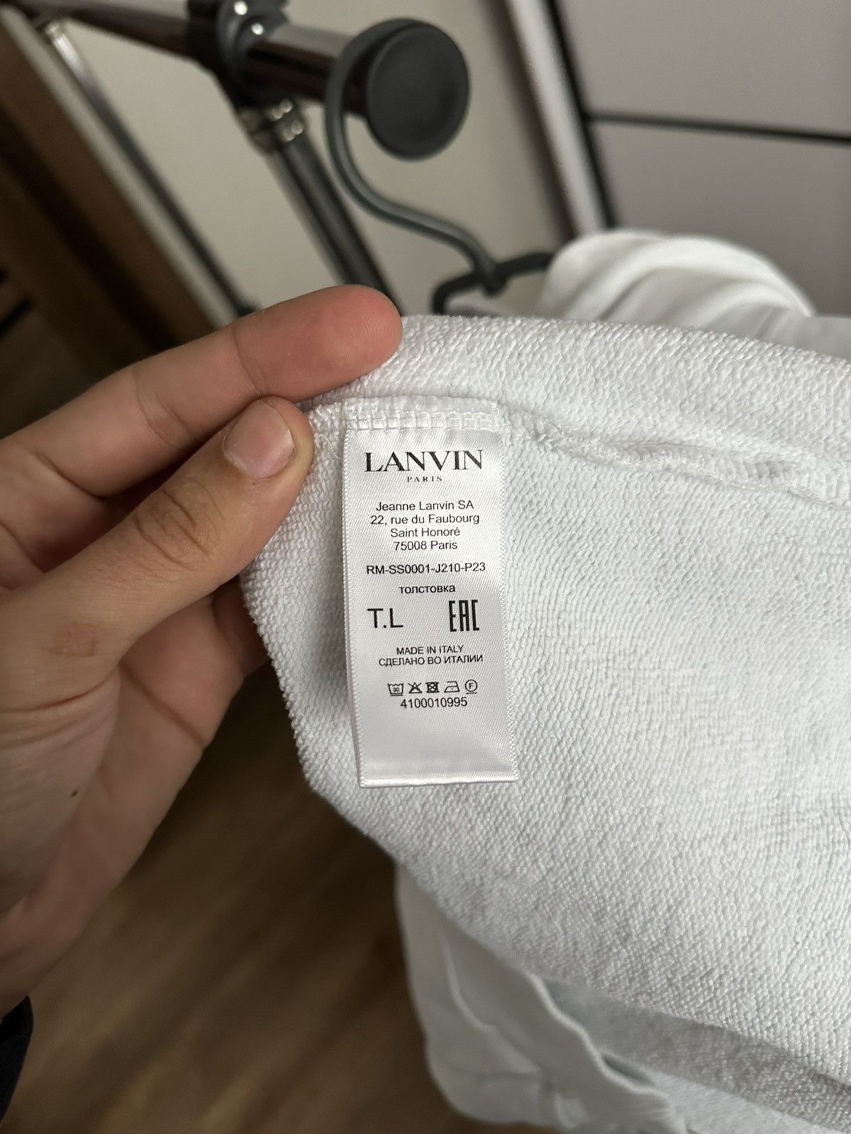 Lanvin Lanvin Paris Hoodie Pullover Size US XL / EU 56 / 4 - 9 Thumbnail
