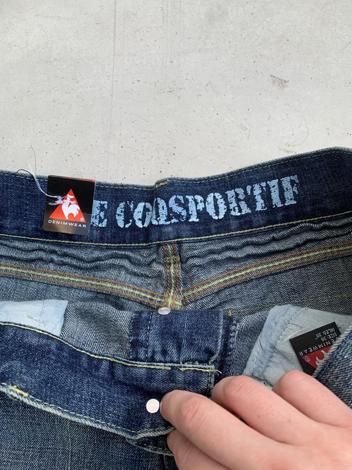 Le Coq Sportif Le Coq Sportif Jeans Vintage Baggy Denim Avantgarde Size US 34 / EU 50 - 6 Thumbnail