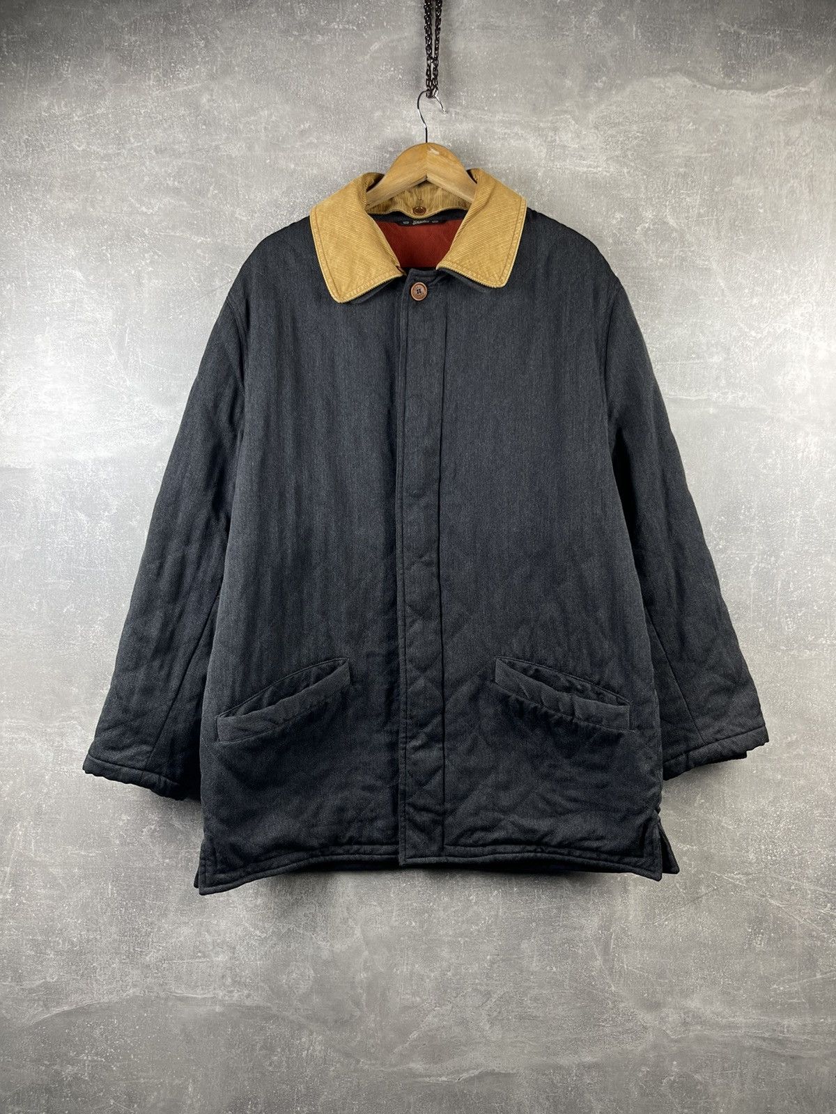 Herno Herno Quilted Wool Grey Classic Jacket Size US L / EU 52-54 / 3 - 1 Thumbnail