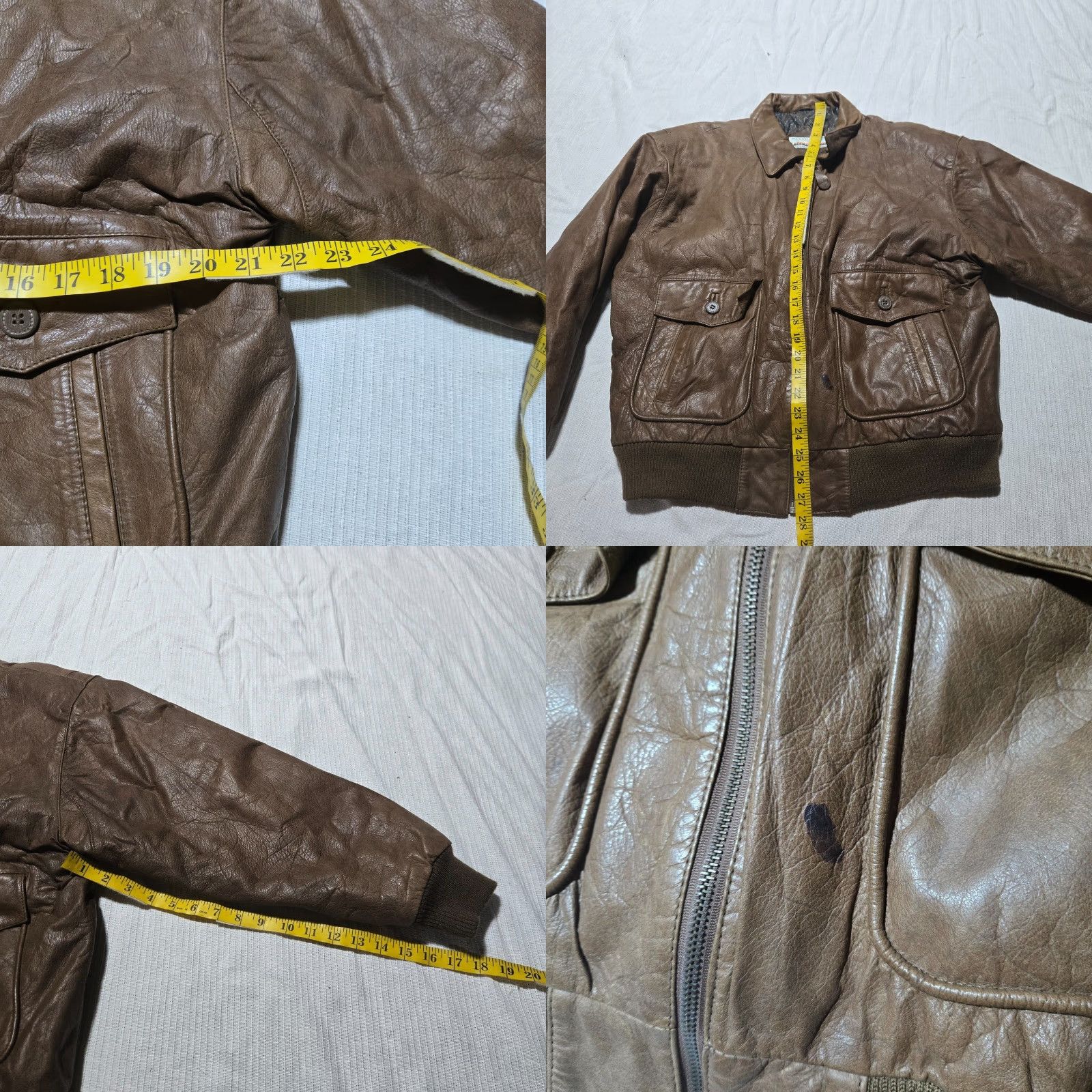 Vintage VINTAGE Mixed Blues Jacket Adult Mens Large L Brown Leather Suede Bomber Jacket All Seasons Fall Spring Winter 90s? Size US L / EU 52-54 / 3 - 8 Thumbnail
