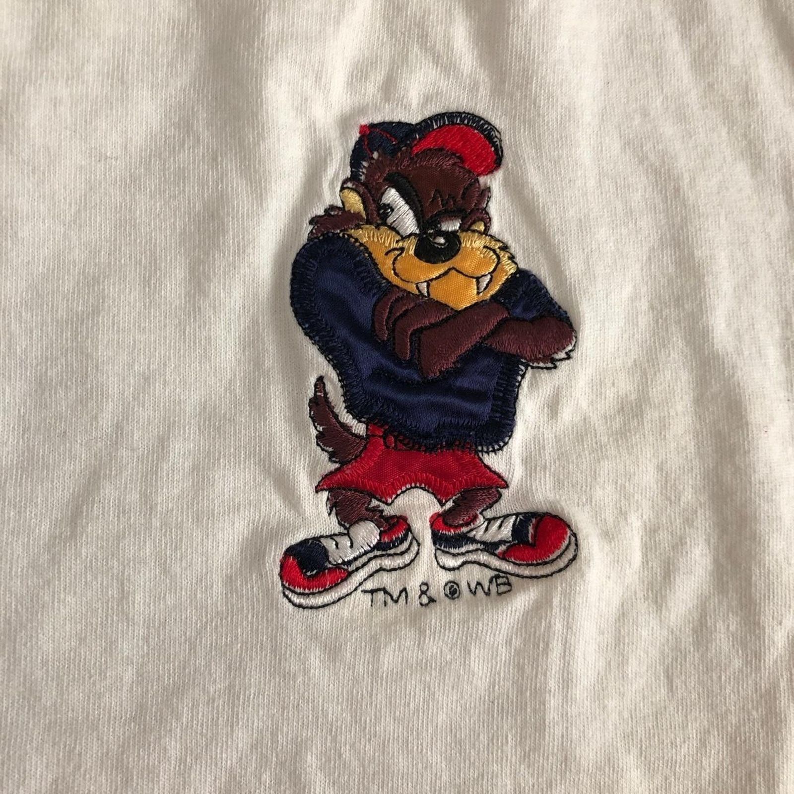 Other White Vintage Embroidered Tasmanian Devil Graphic Tank Top Size US L / EU 52-54 / 3 - 3 Thumbnail