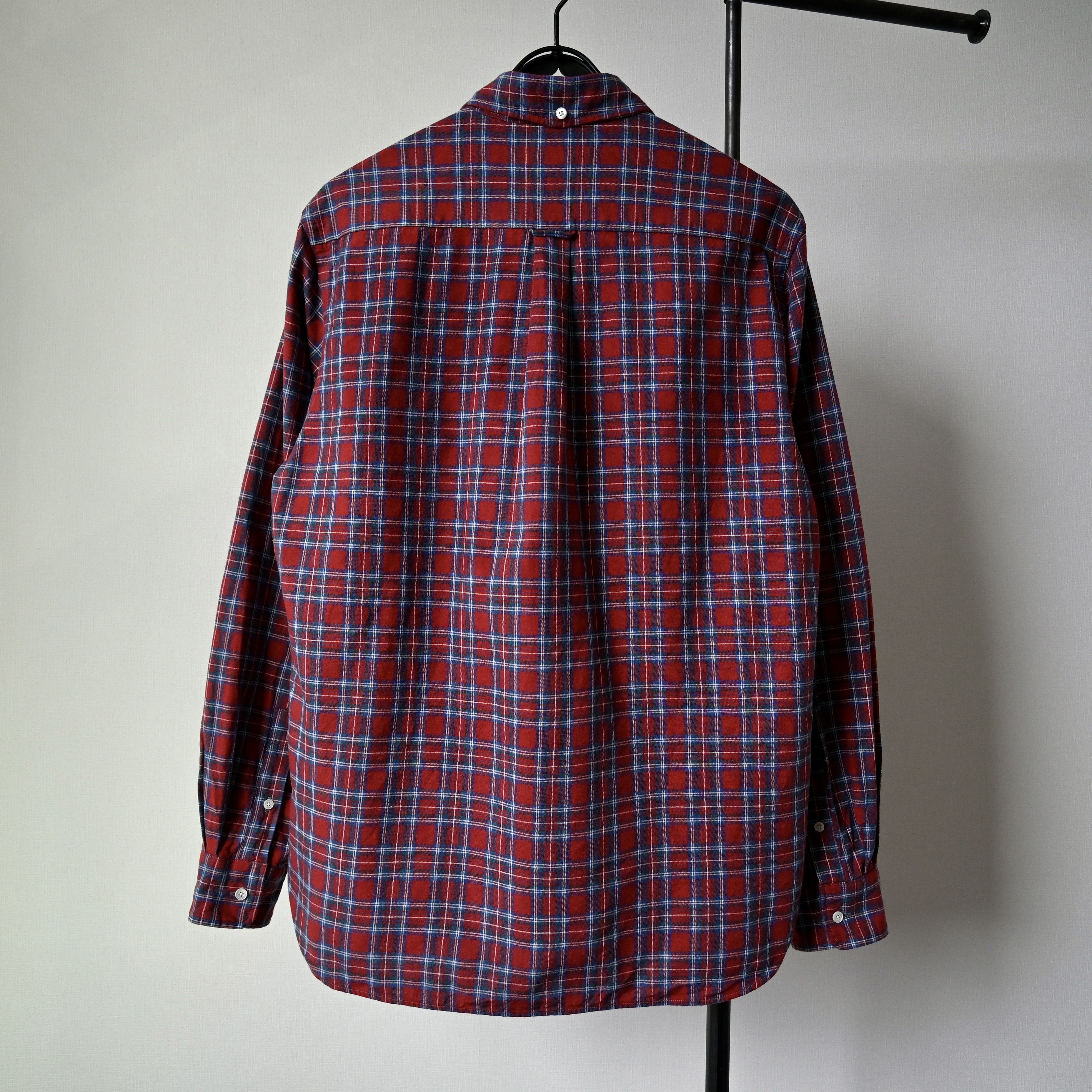 Beams Plus BEAMS Plus red tartan Oxford BD shirt, made in Japan Size US M / EU 48-50 / 2 - 2 Thumbnail
