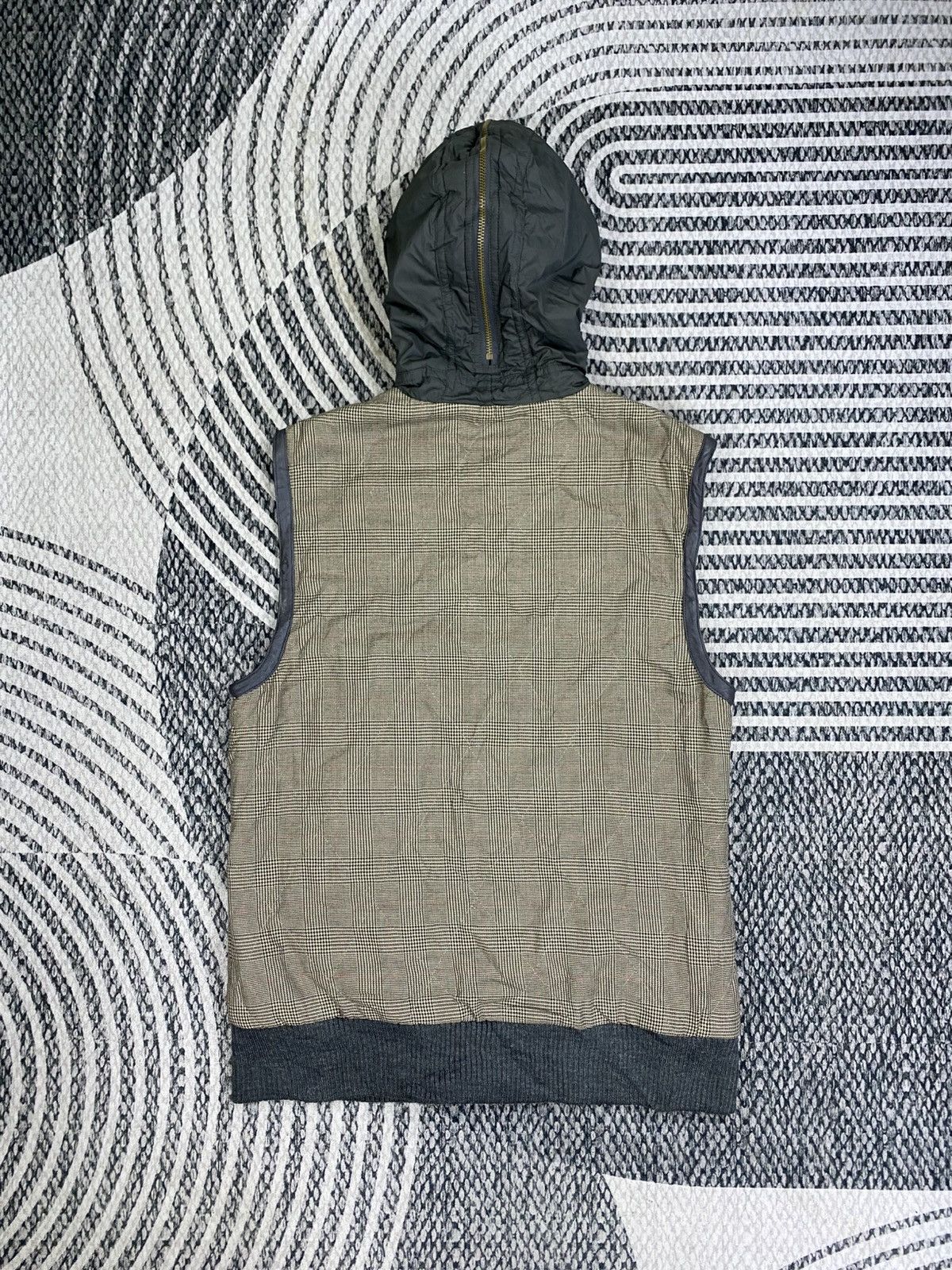 Just Cavalli Vintage Just Cavalli Hooded Checkered Zip-Up Vest Size US M / EU 48-50 / 2 - 2 Thumbnail
