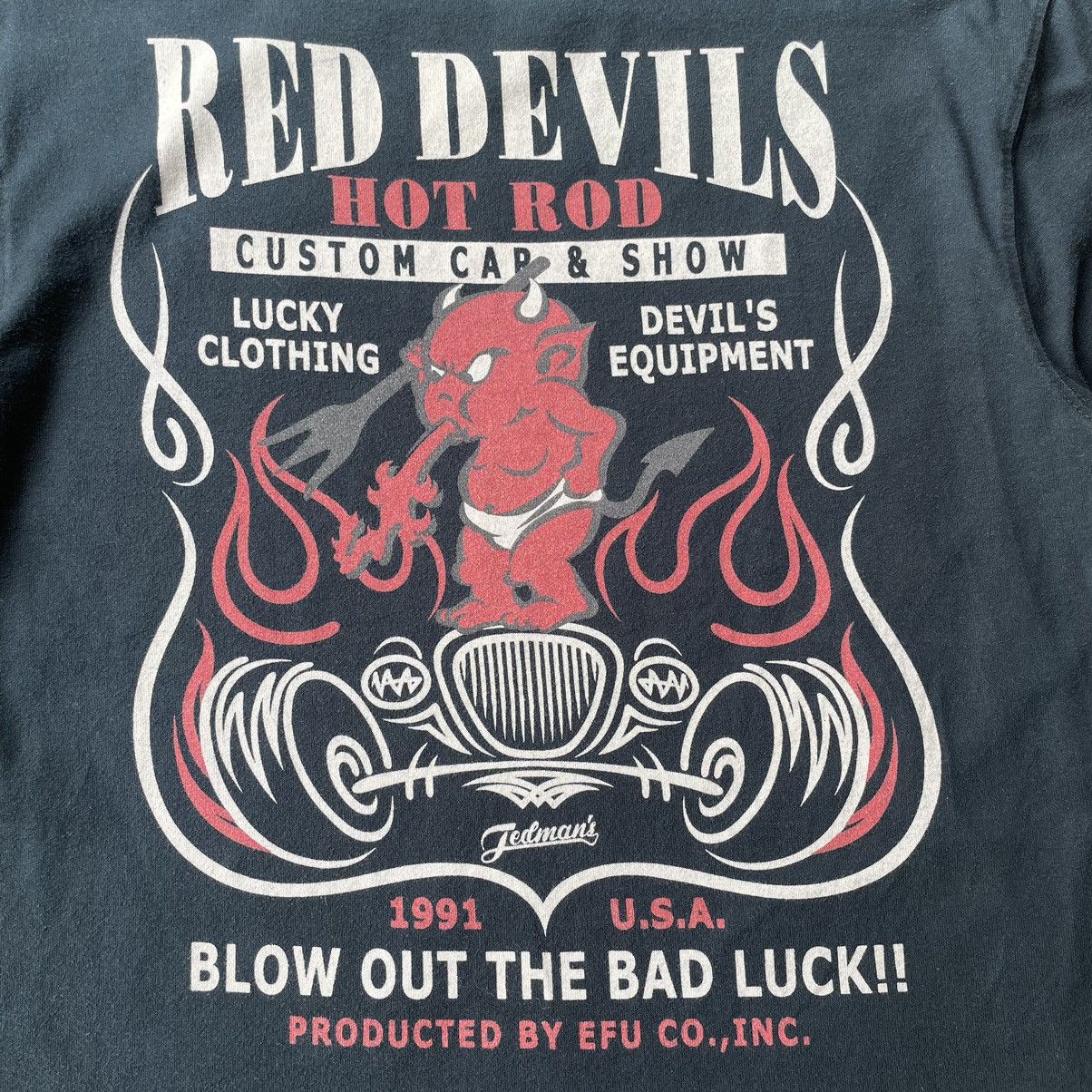 Tedman 🇯🇵 Faded Red Hot Rod Devil Tedman Japanese Brand Longsleeve Size US S / EU 44-46 / 1 - 3 Thumbnail